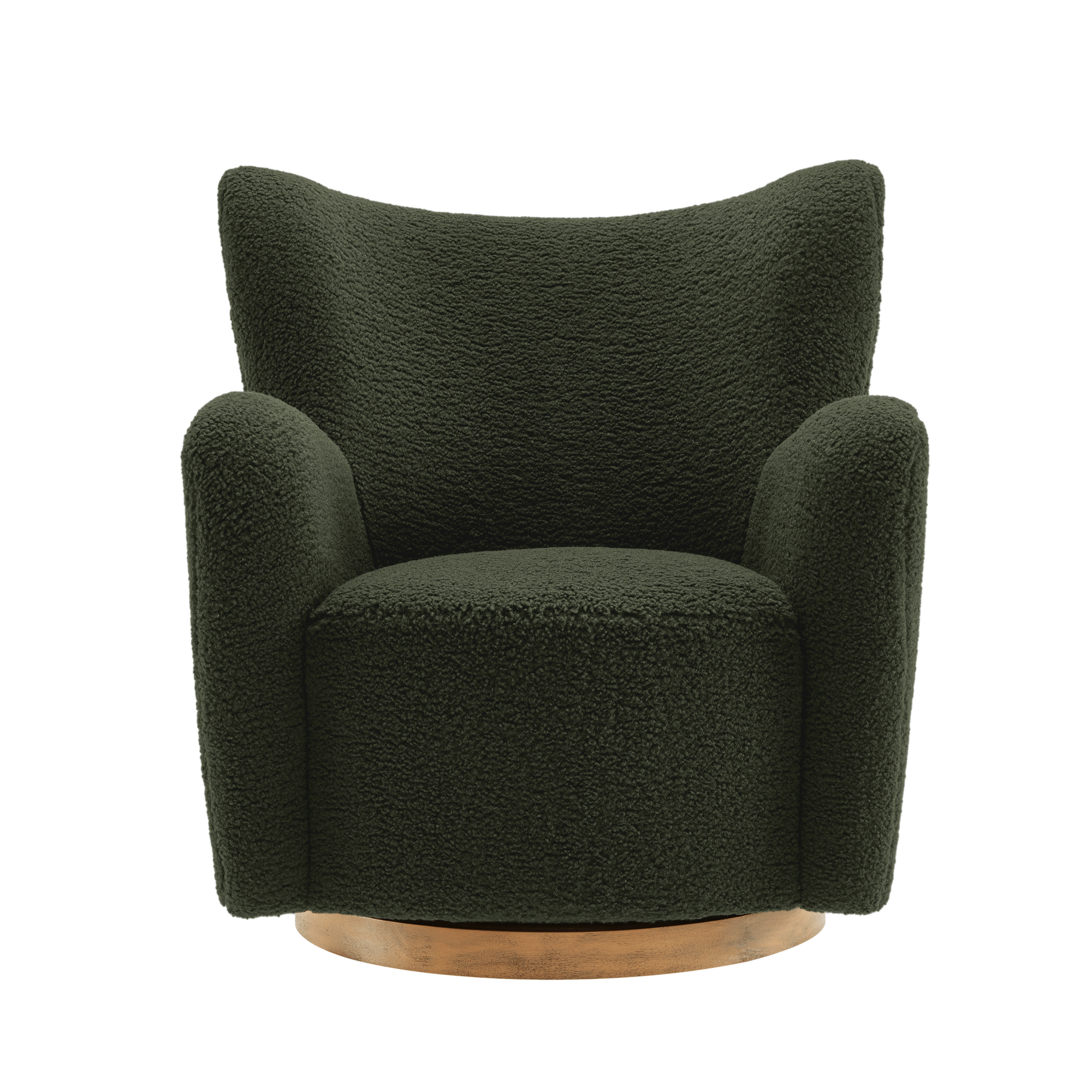 Montrose Wingback Sherpa Swivel Accent Chair