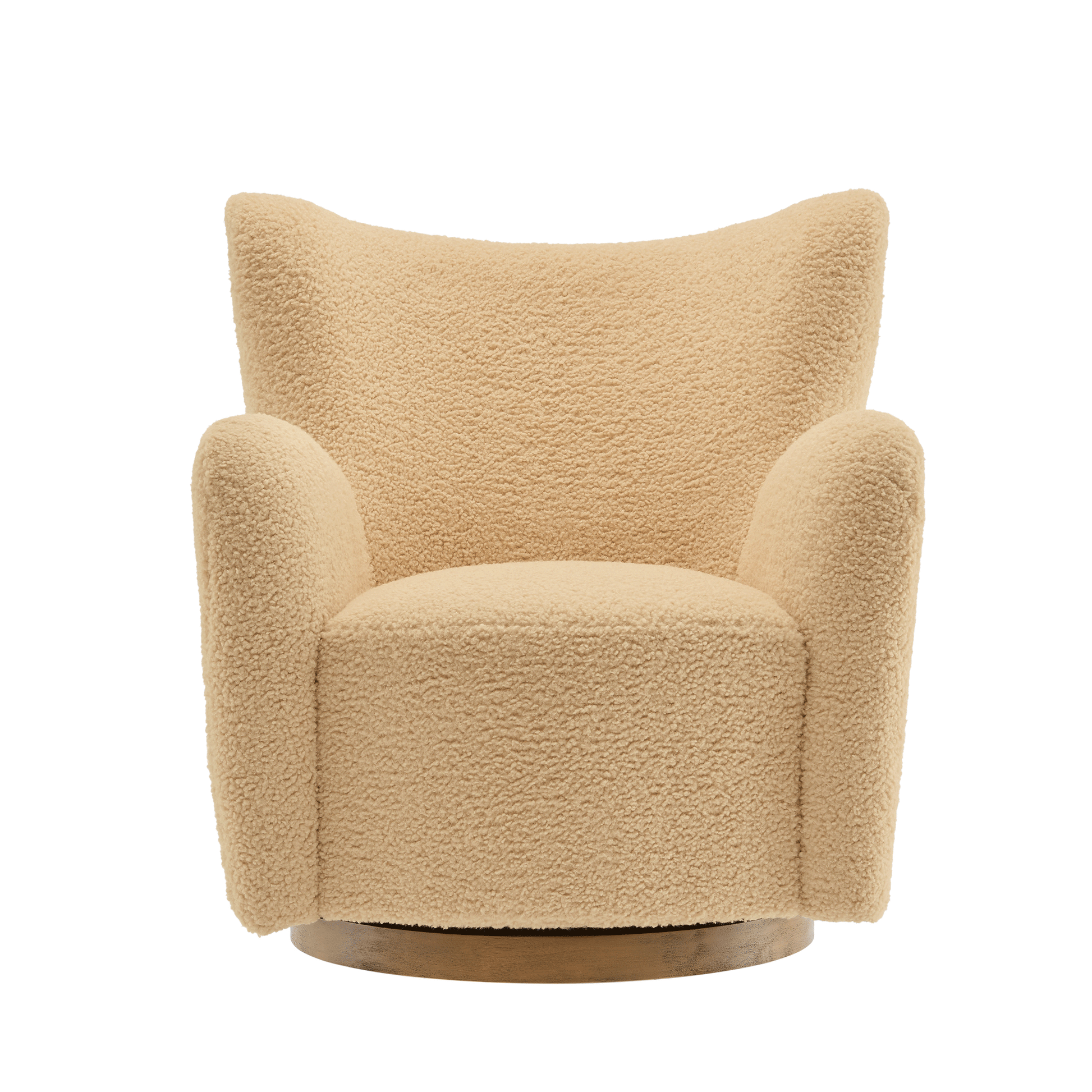 Montrose Wingback Sherpa Swivel Accent Chair