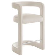 Winslow Performance Velvet Counter Stool - Alabaster