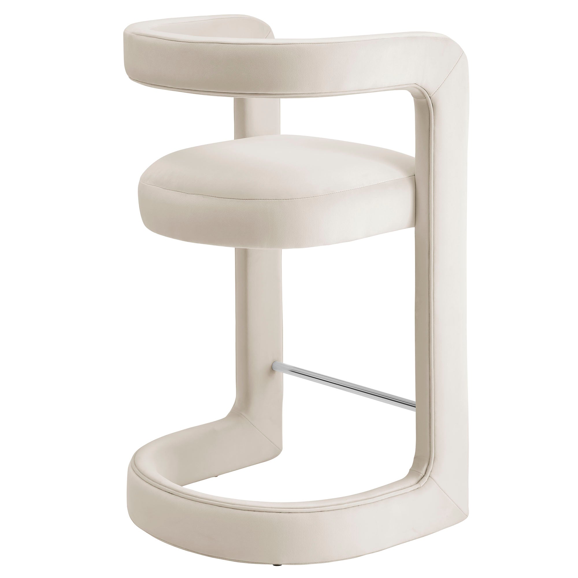 Winslow Performance Velvet Counter Stool - Storm Gray