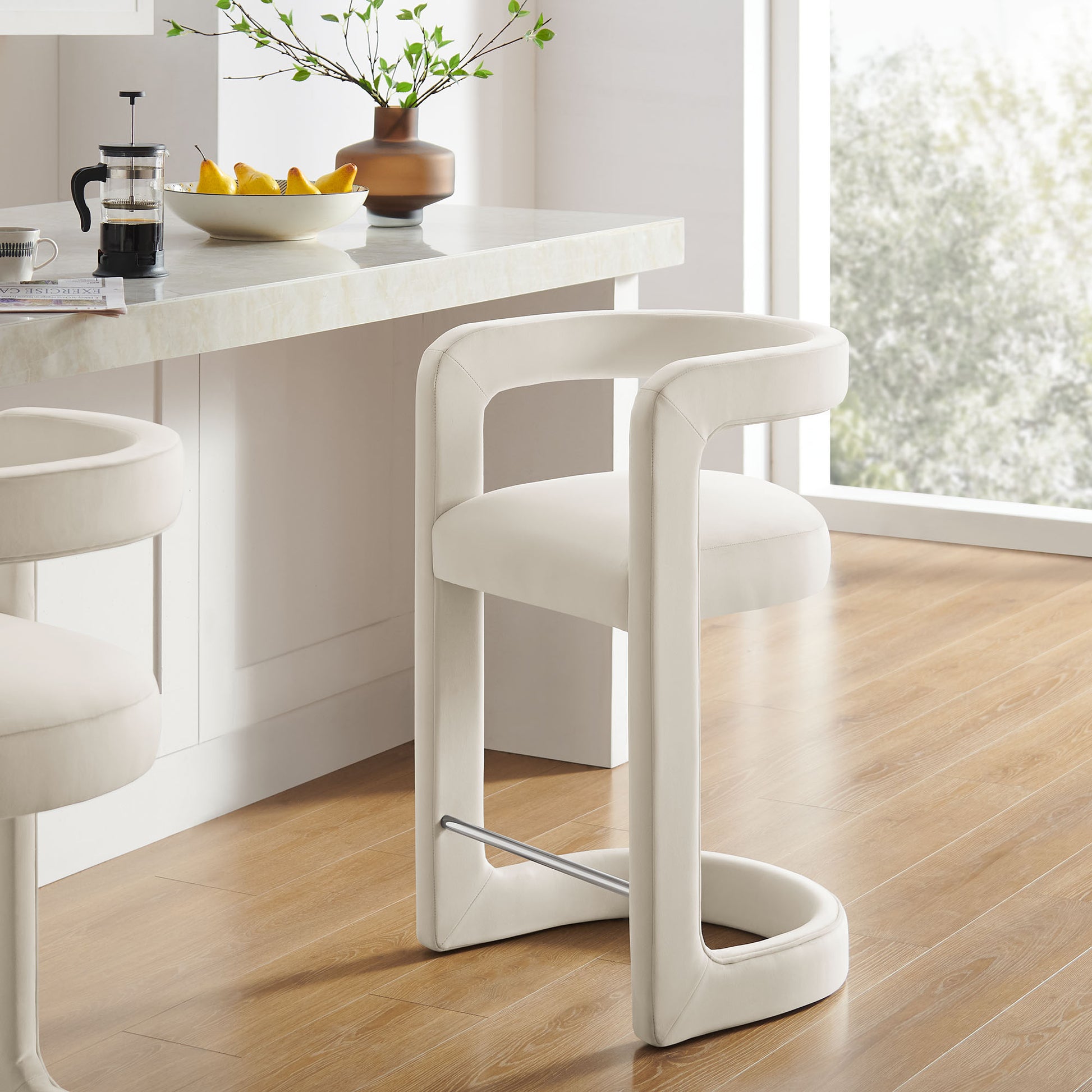 Winslow Performance Velvet Counter Stool