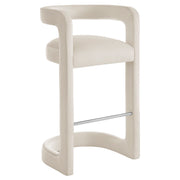 Winslow Performance Velvet Bar Stool - Alabaster