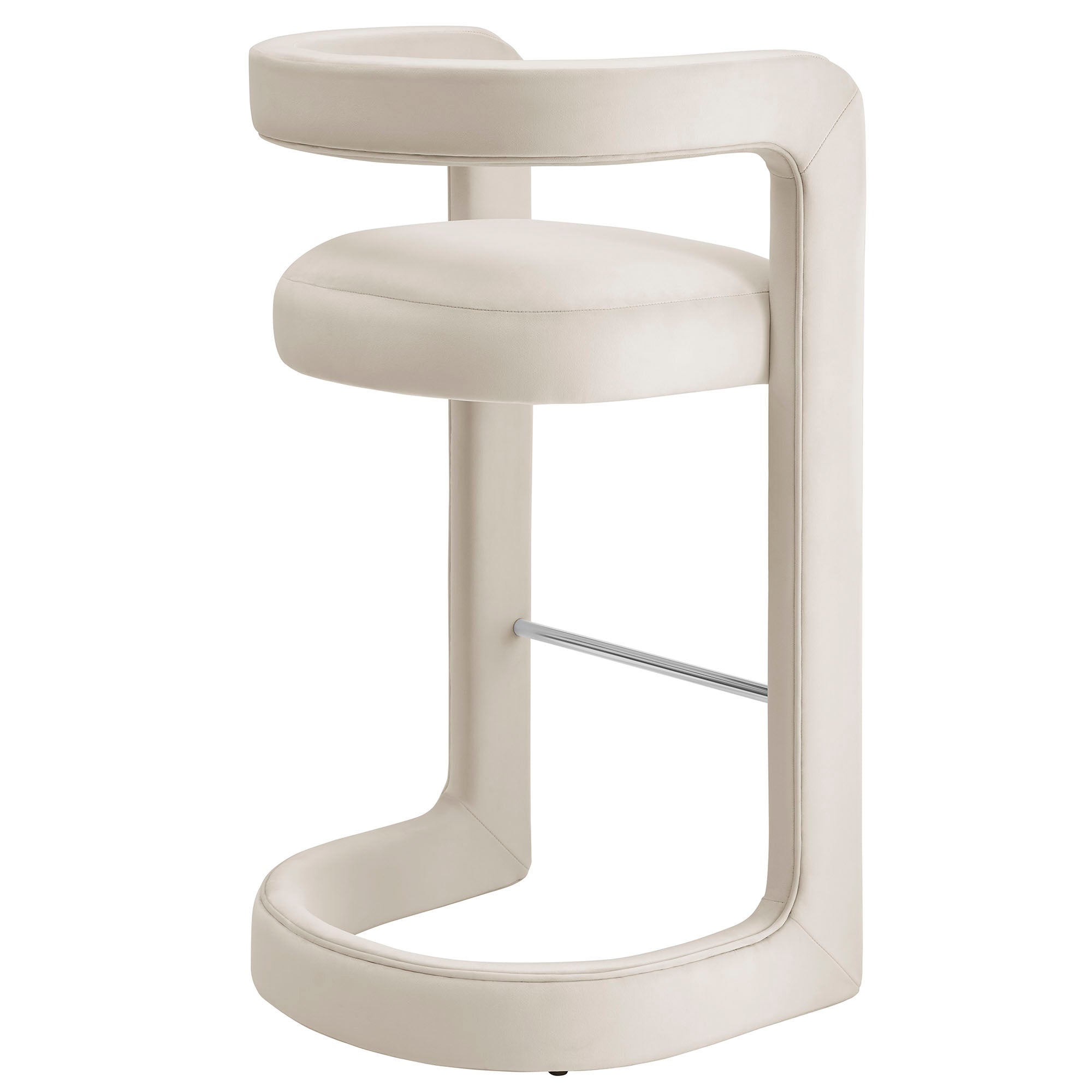 Winslow Performance Velvet Bar Stool - Storm Gray