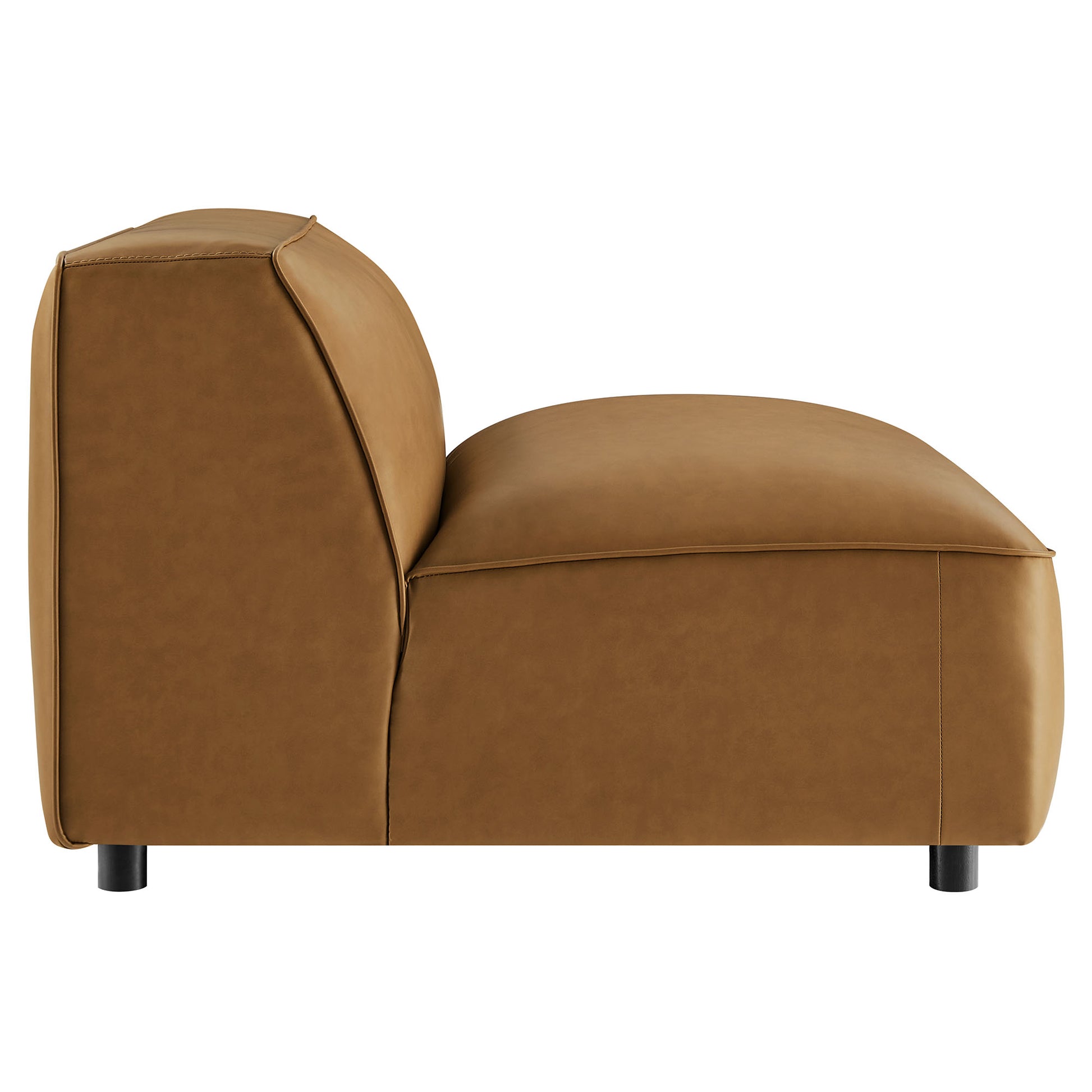 Auren Upholstered Vegan Leather Modular Armless Chair