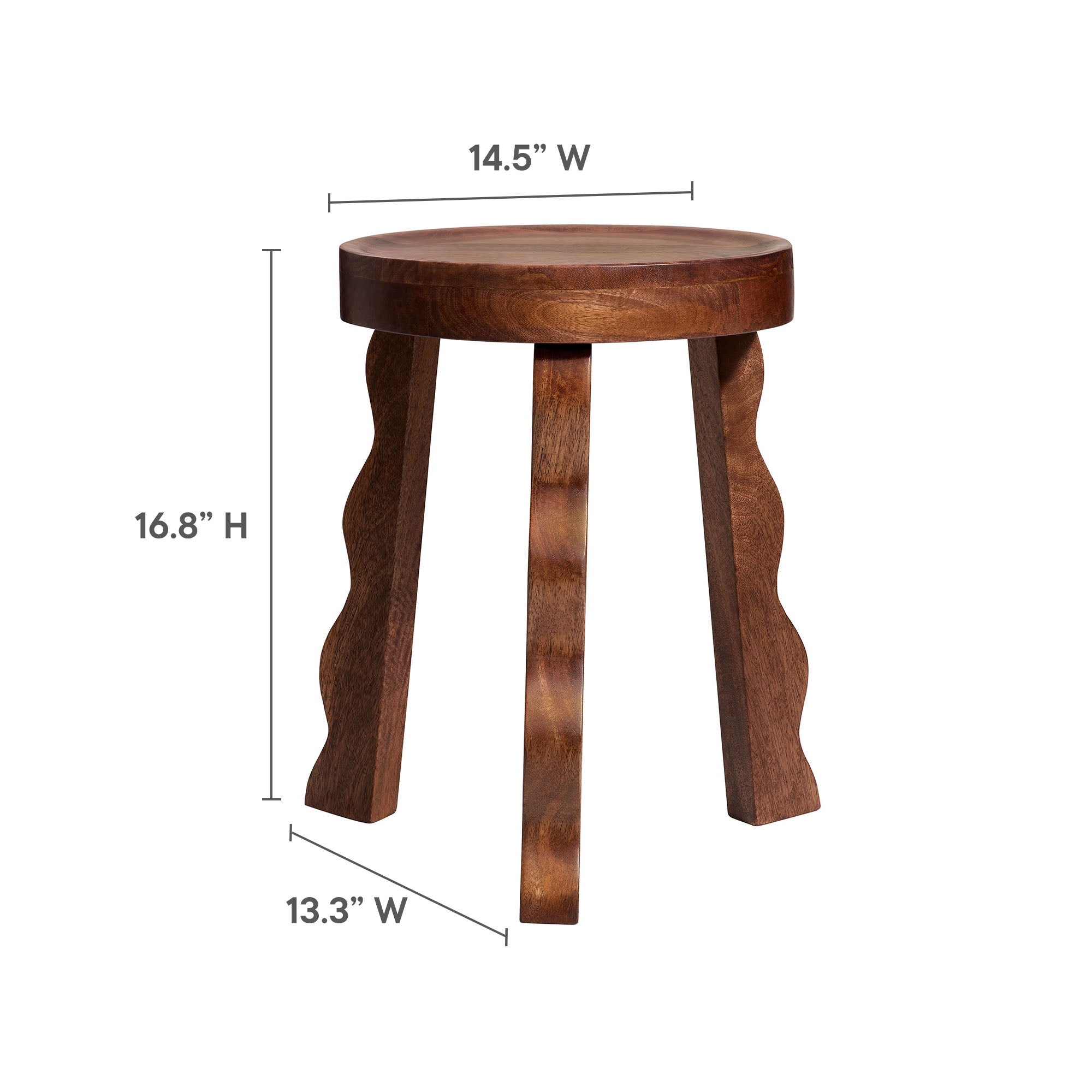 Sorrel Carved Wood Stool