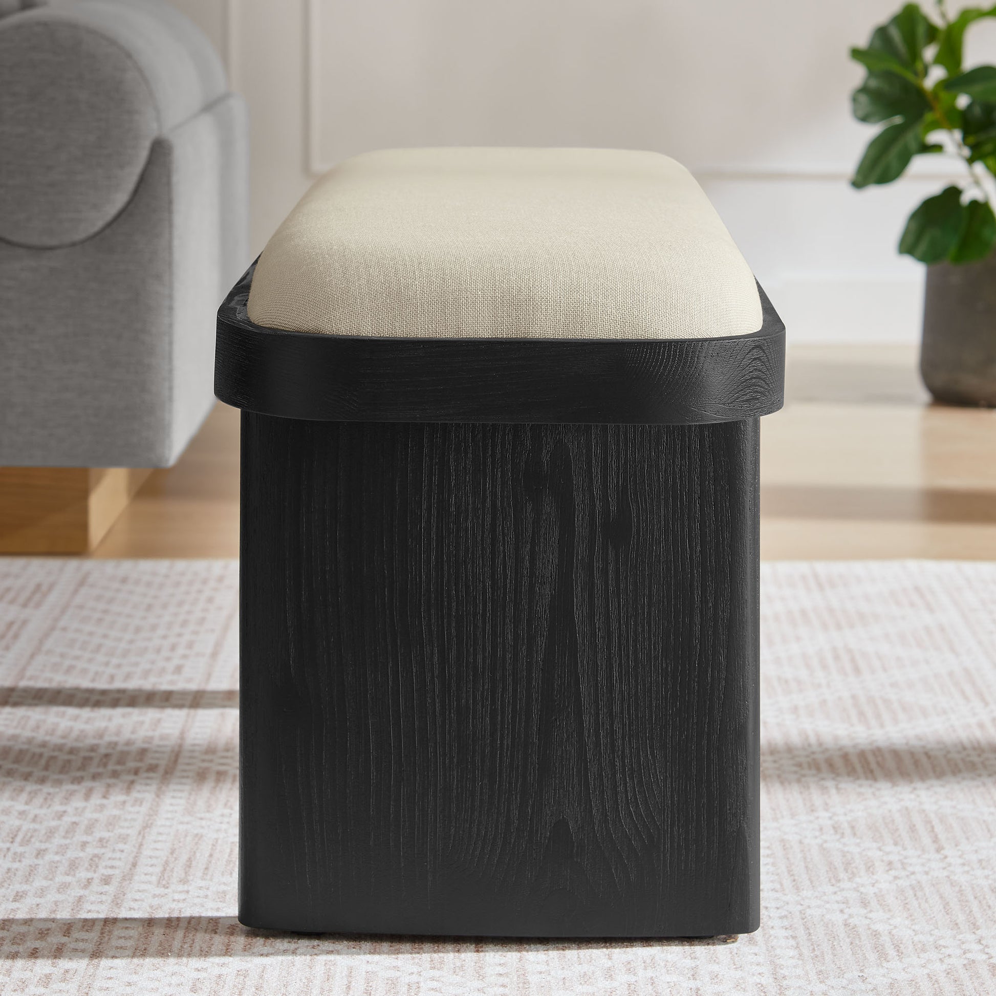 Iver 43" Upholstered Wood Accent Bench