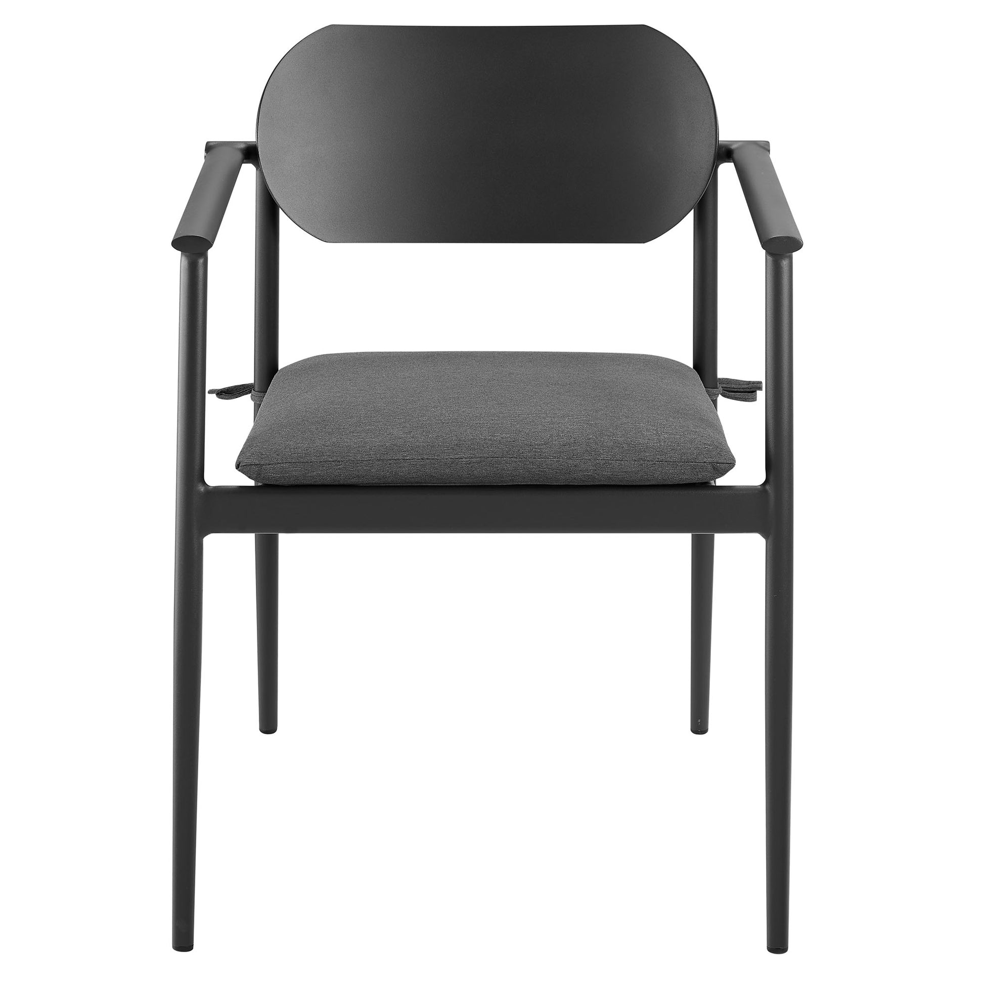 Aeris Stackable Outdoor Patio Aluminum Dining Armchair Set of 2