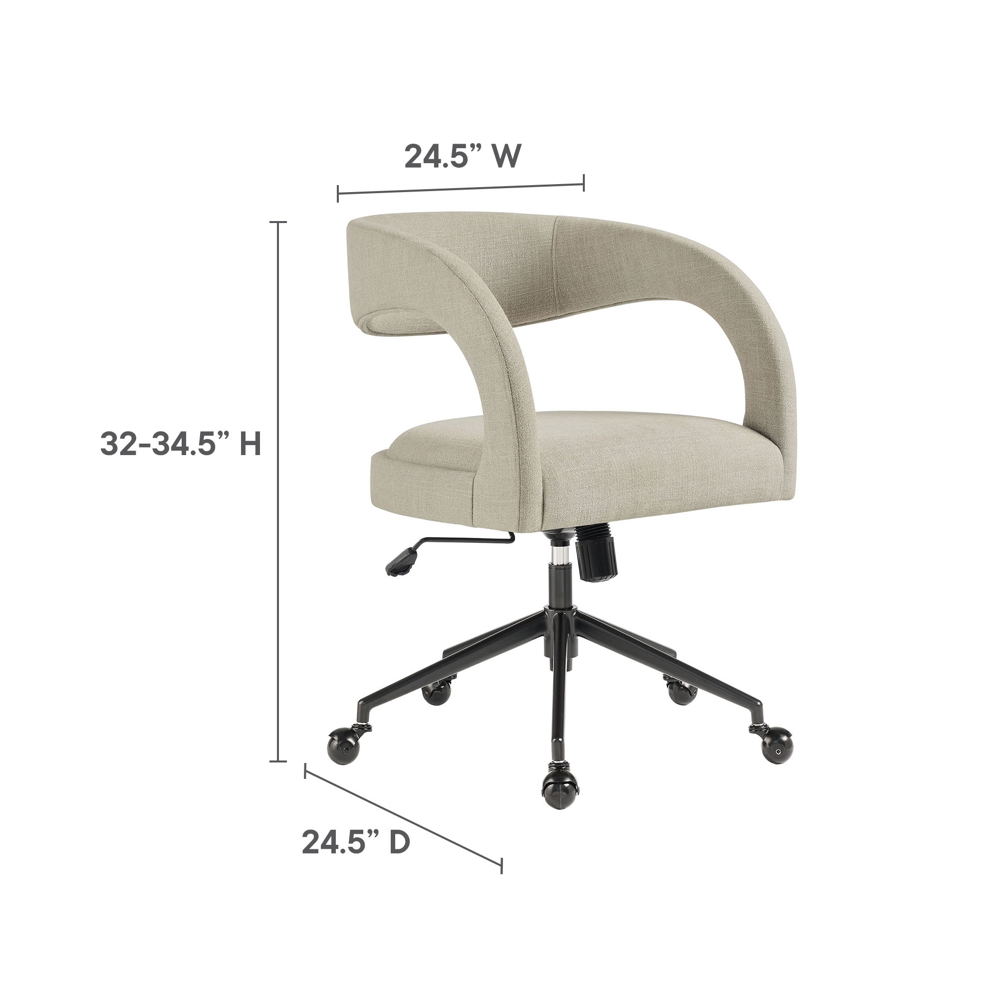 Pinnacle Upholstered Office Chair - Slate Blue