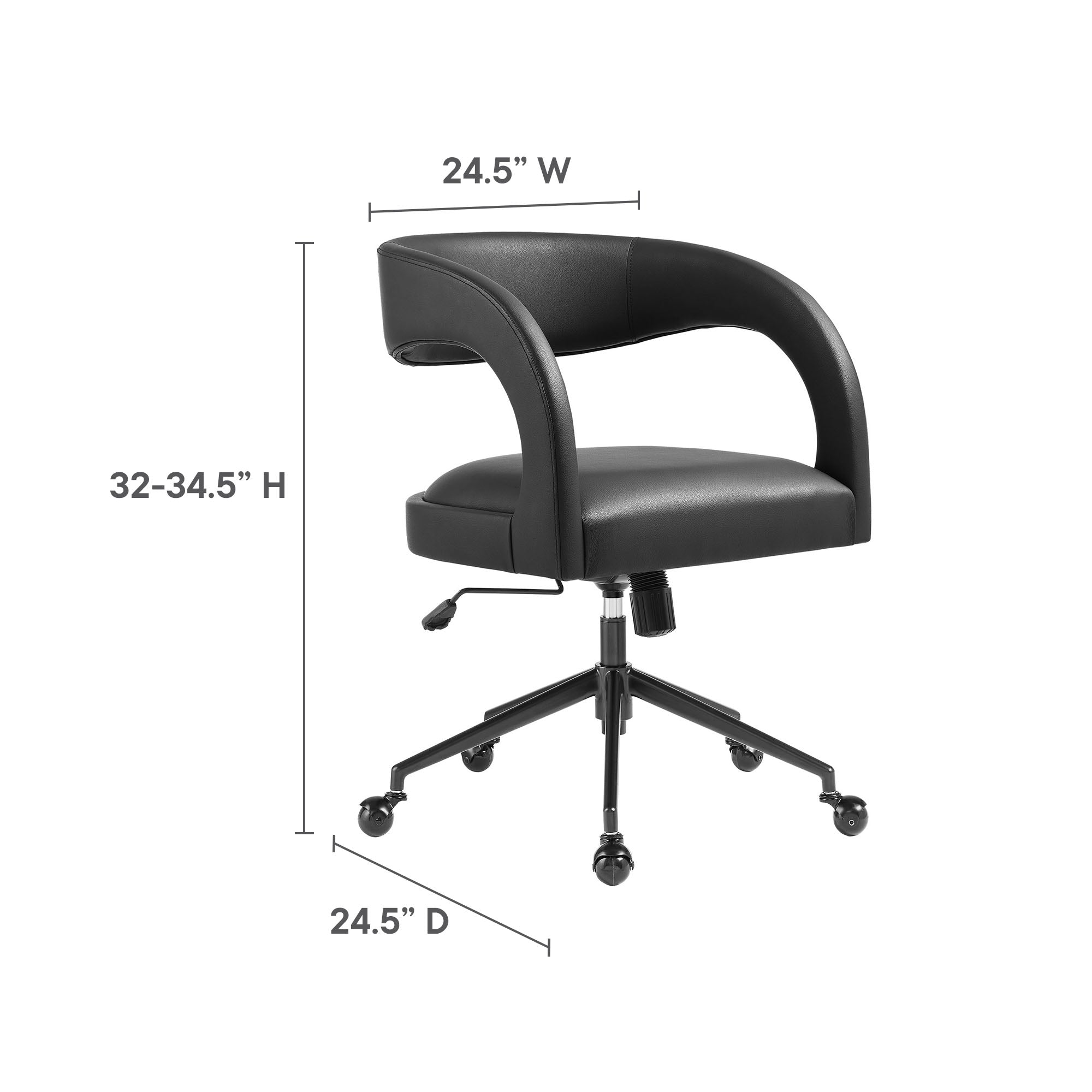 Pinnacle Vegan Leather Office Chair - Tan