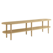 Torus Oval Wood TV Stand - Light Oak
