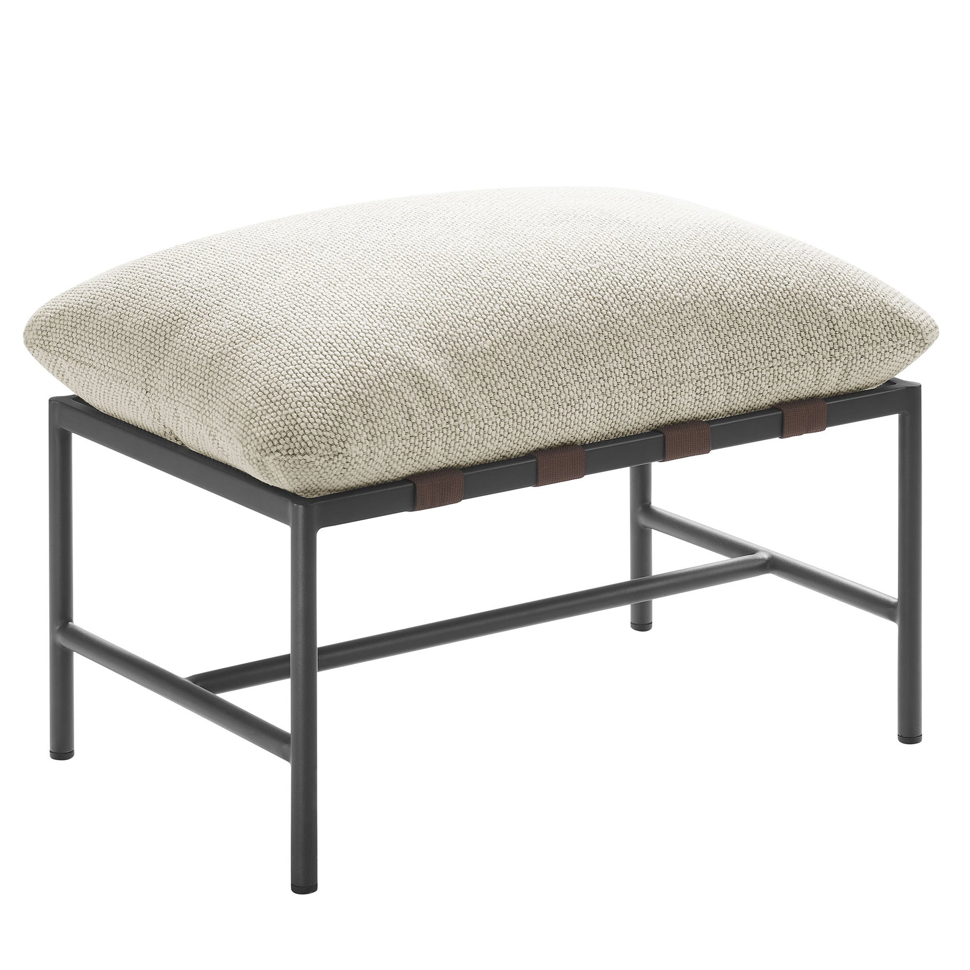 Raya Outdoor Patio Boucle Lounge Chair and Ottoman