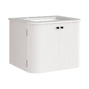Zia Wall-Mount Bathroom Vanity with Marble Sink - Ivory