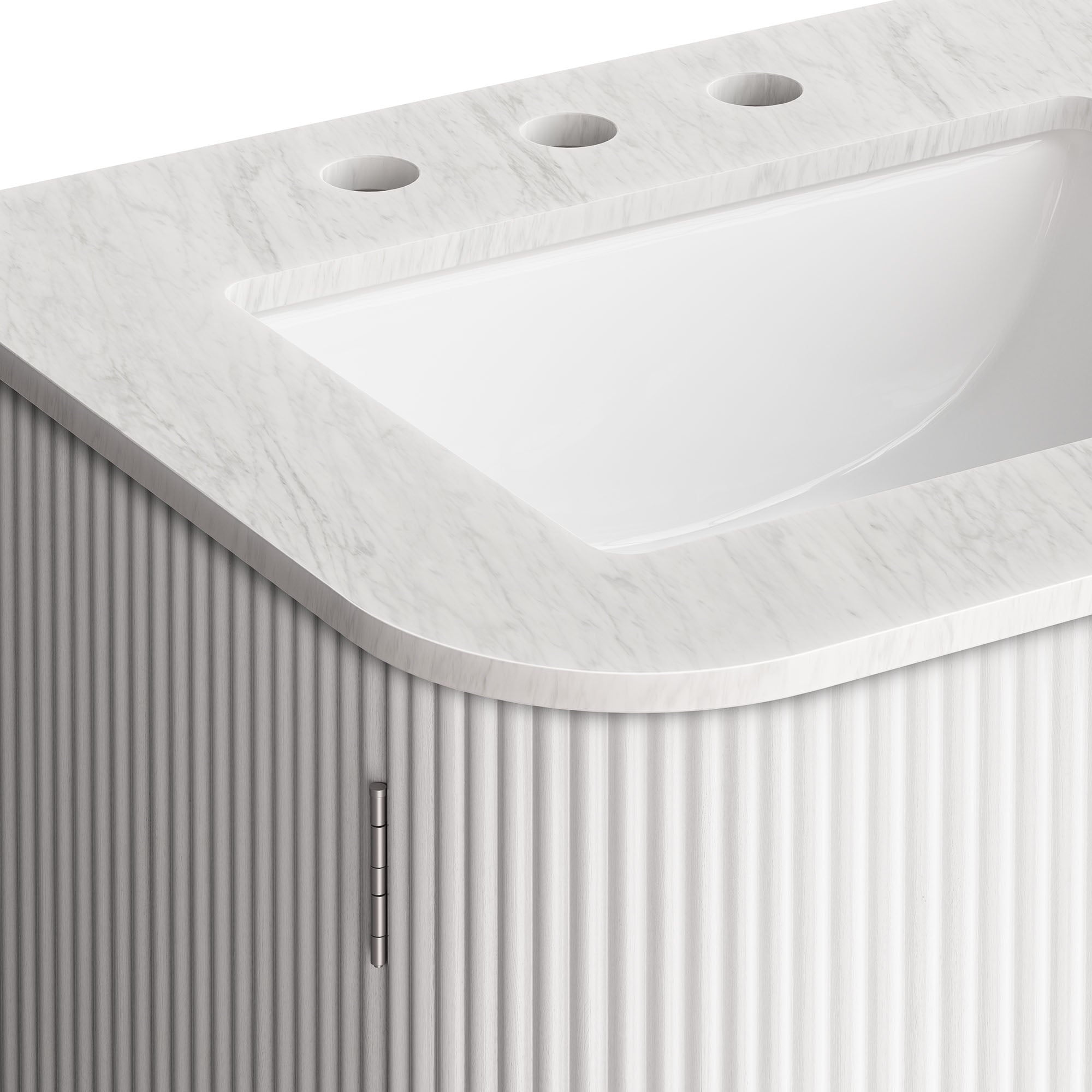 Zia Wall-Mount Bathroom Vanity with Marble Sink