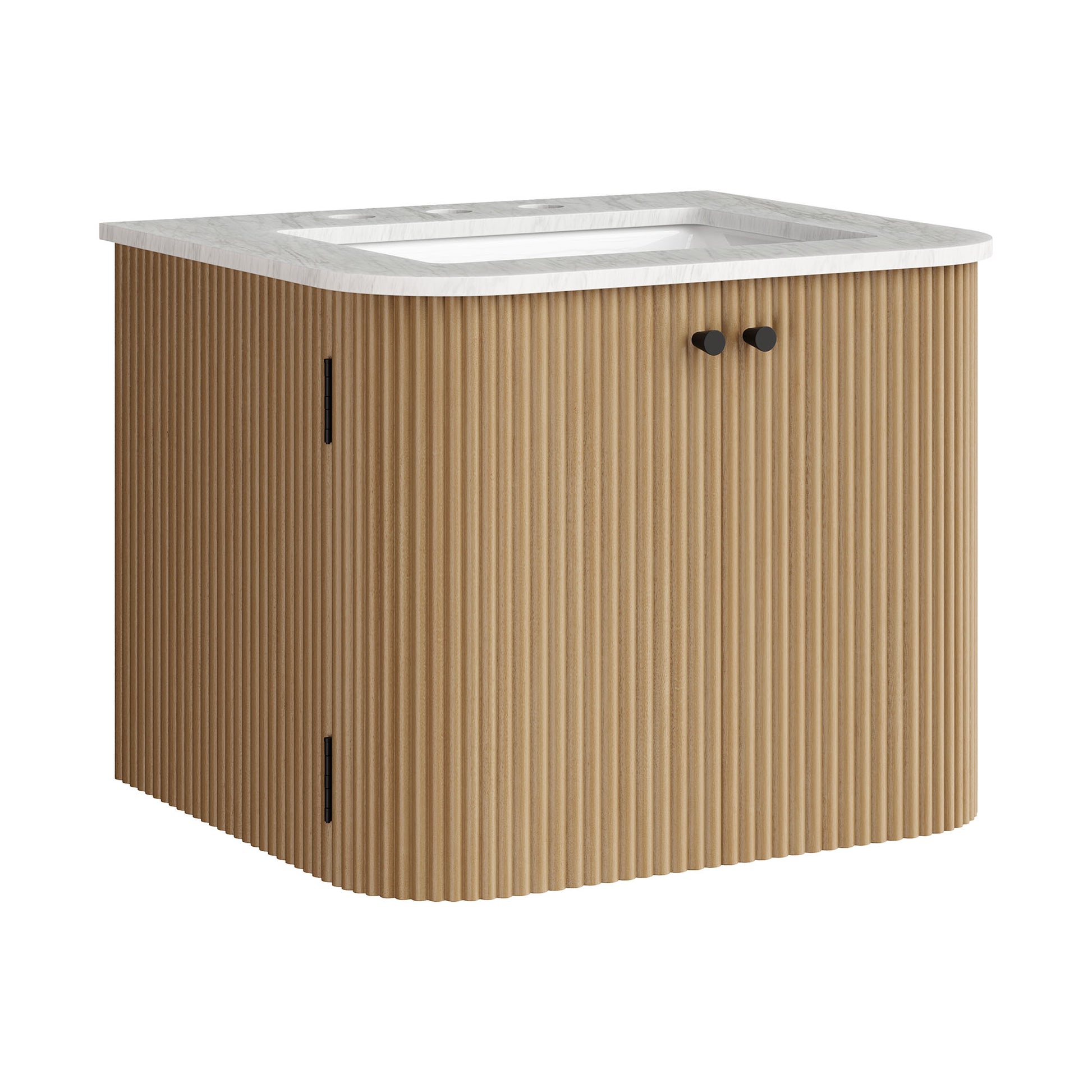 Zia Wall-Mount Bathroom Vanity with Marble Sink
