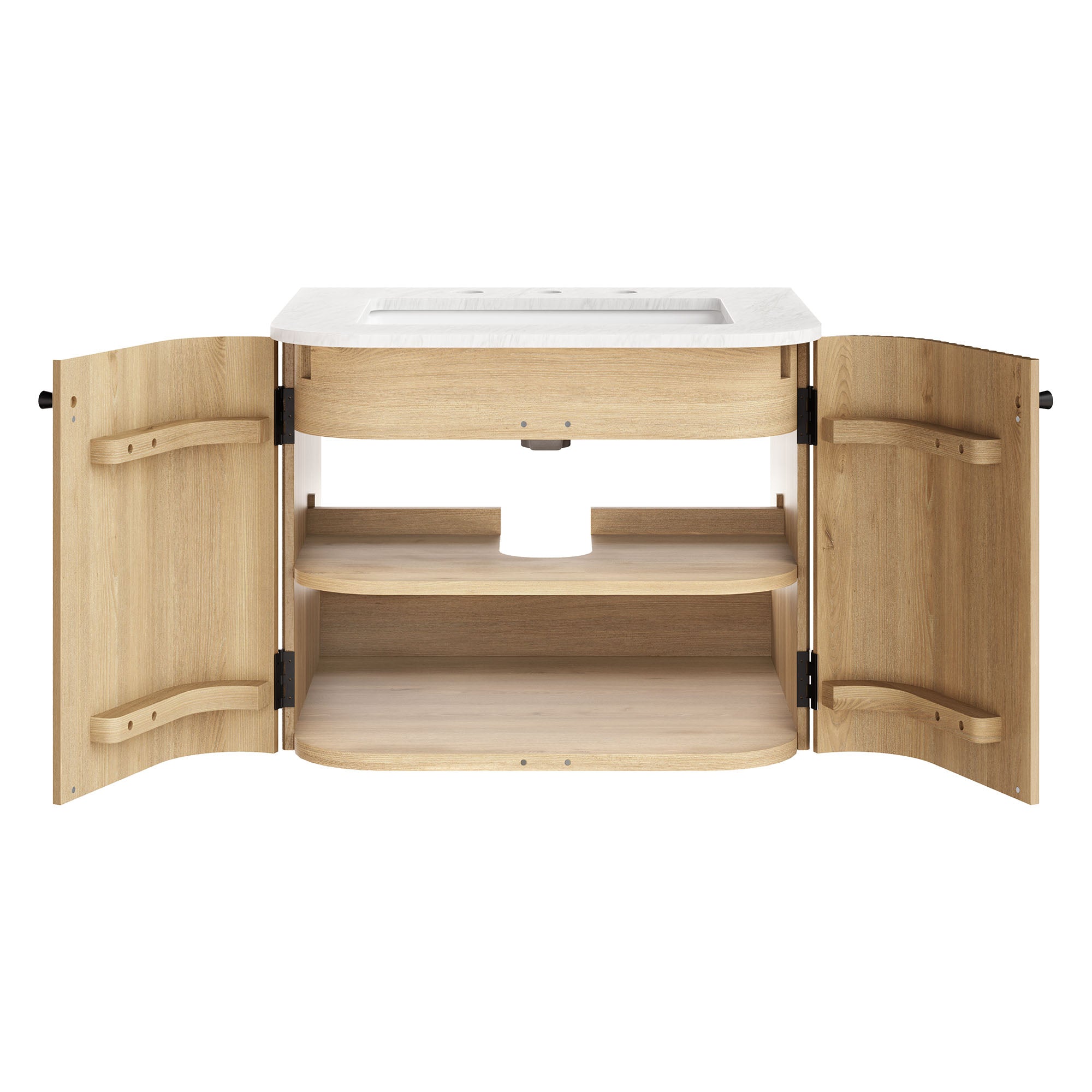Zia Wall-Mount Bathroom Vanity with Marble Sink