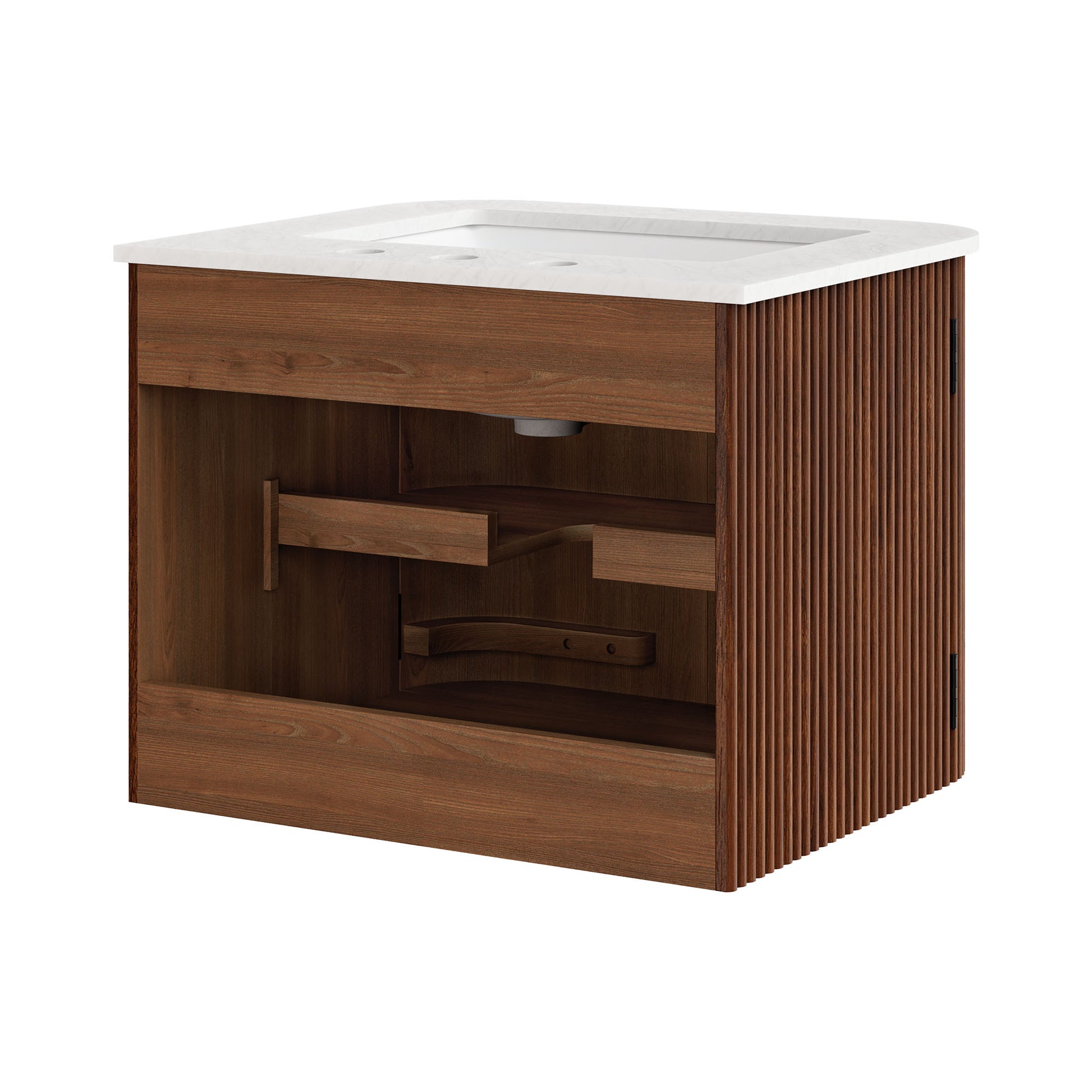 Zia Wall-Mount Bathroom Vanity with Marble Sink