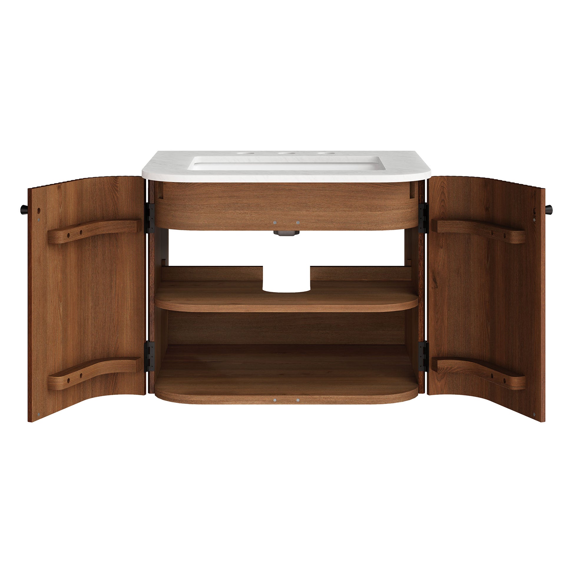 Zia Wall-Mount Bathroom Vanity with Marble Sink
