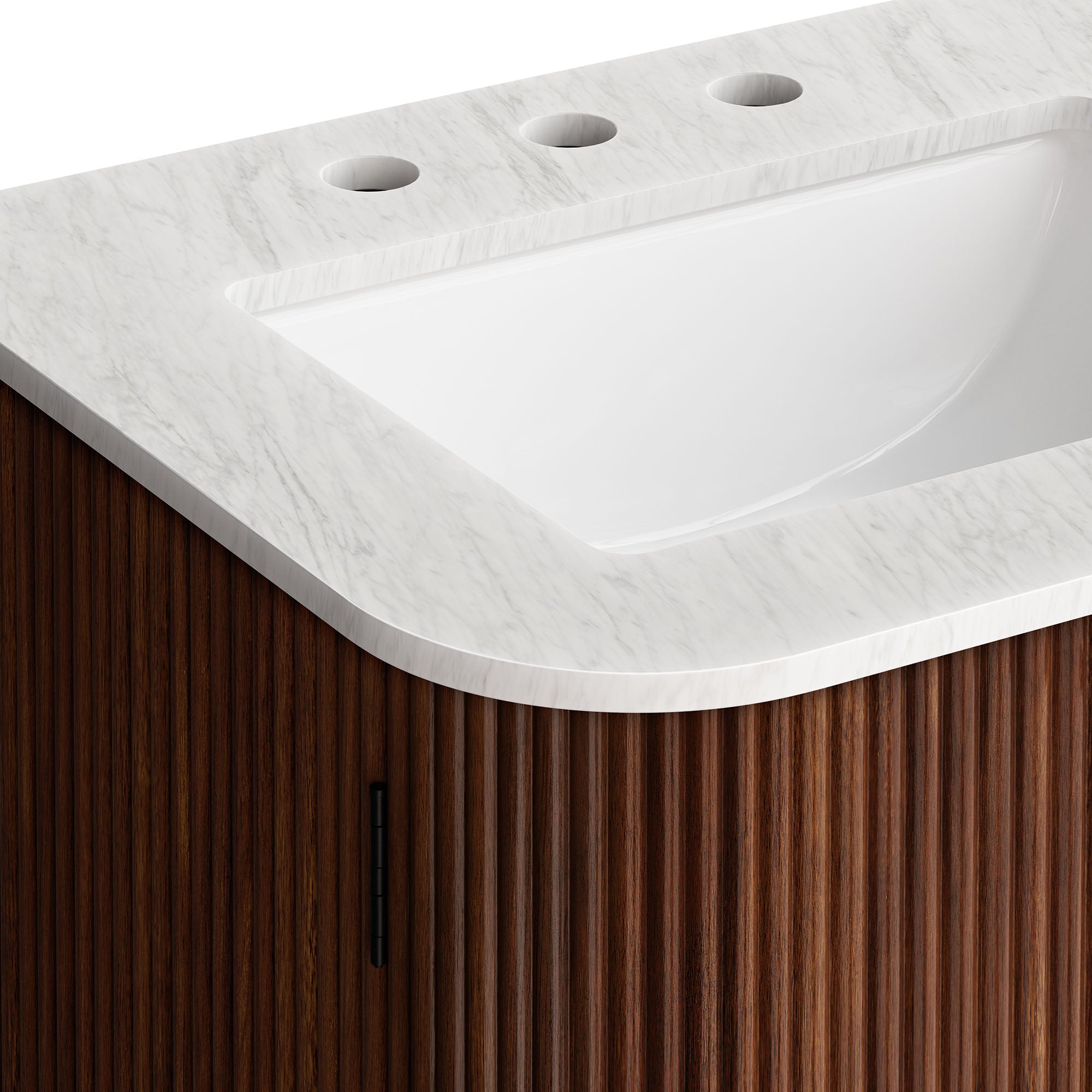 Zia Wall-Mount Bathroom Vanity with Marble Sink