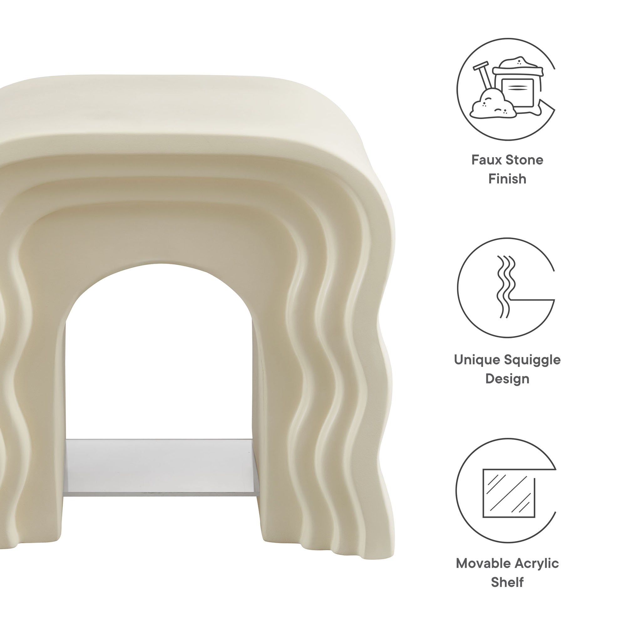 Jorin Squiggle Side Table - Sage