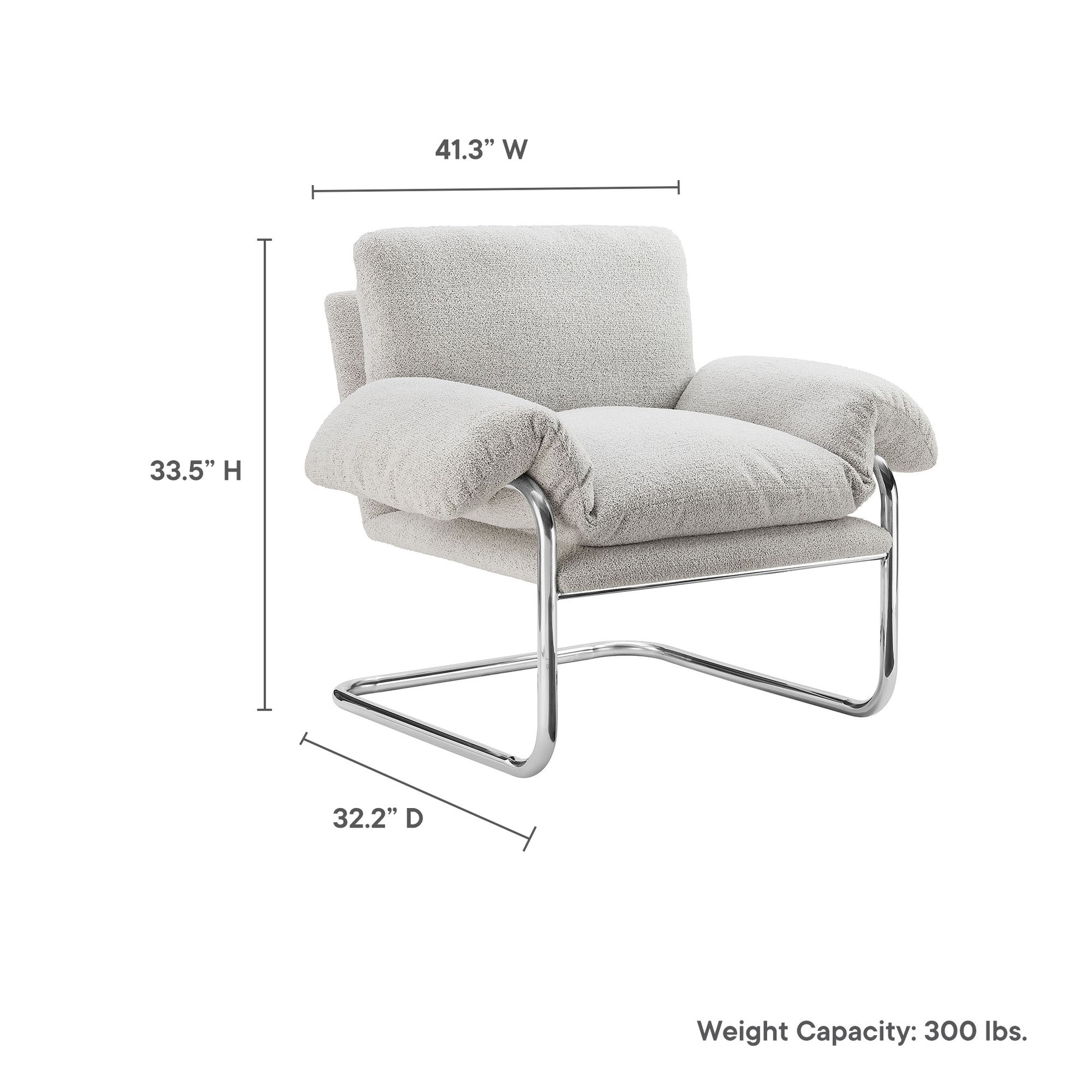Ansel Boucle Fabric Accent Chair