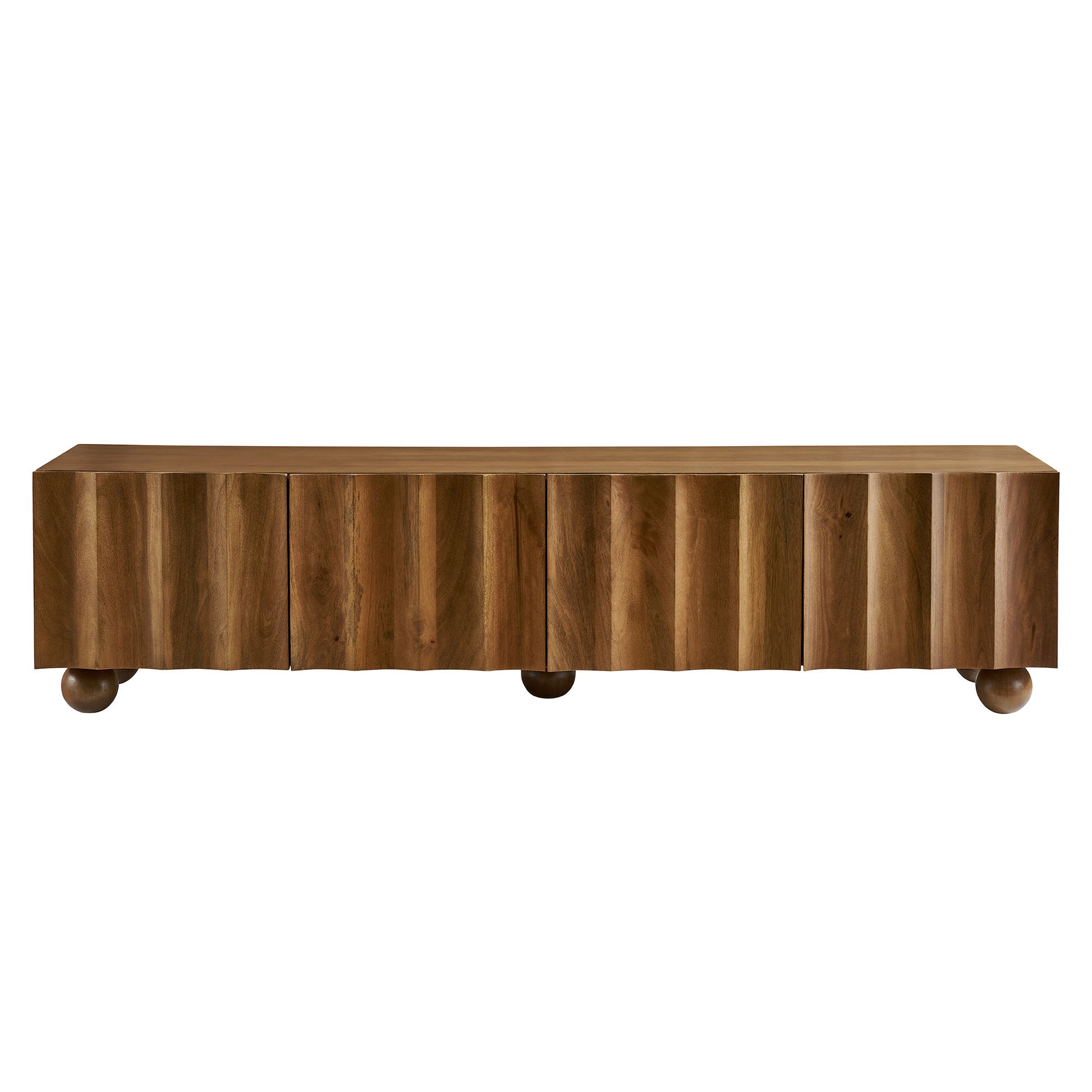 Sorren Scalloped 71" Wood TV Stand