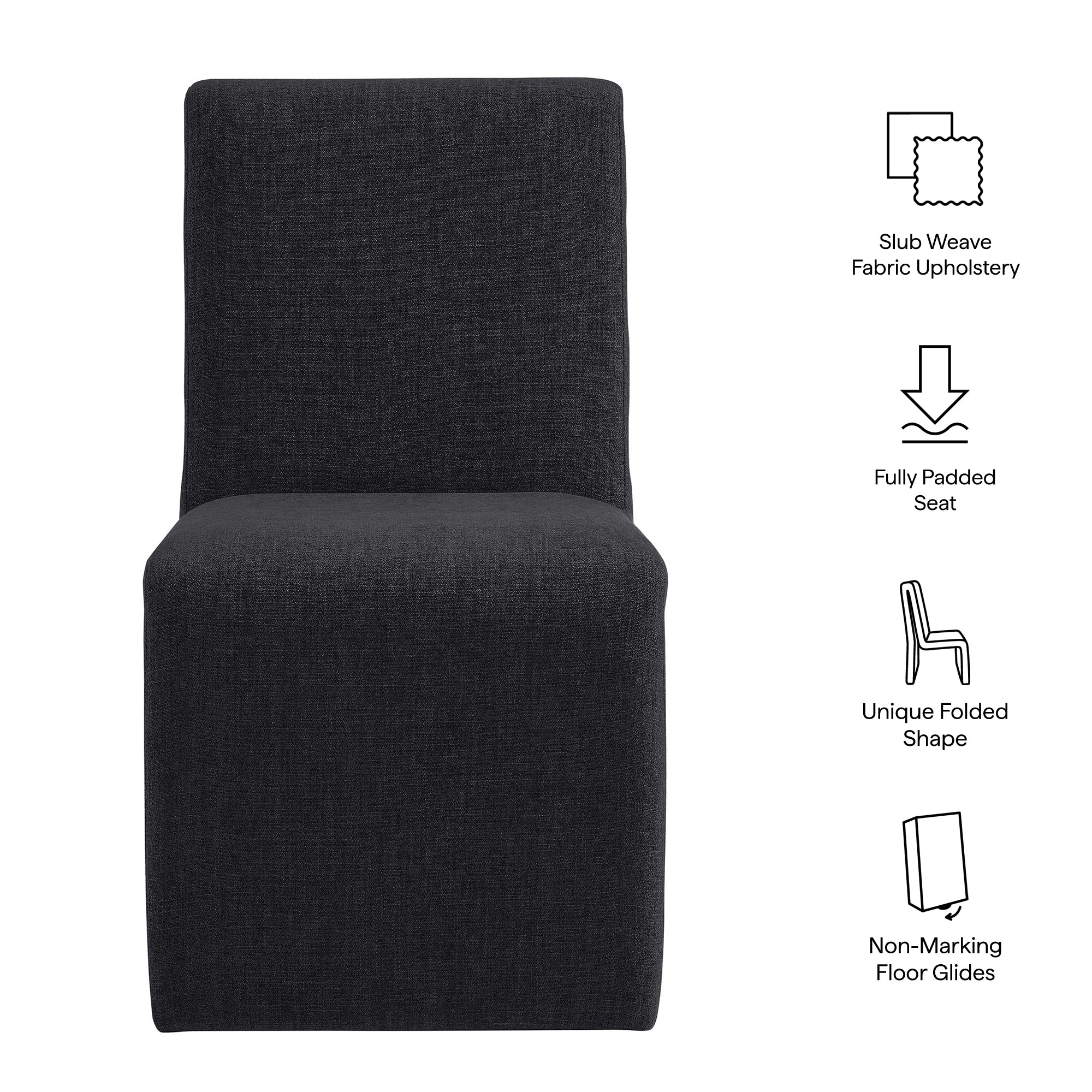 Emory Fabric Upholstered Dining Side Chair - Linen
