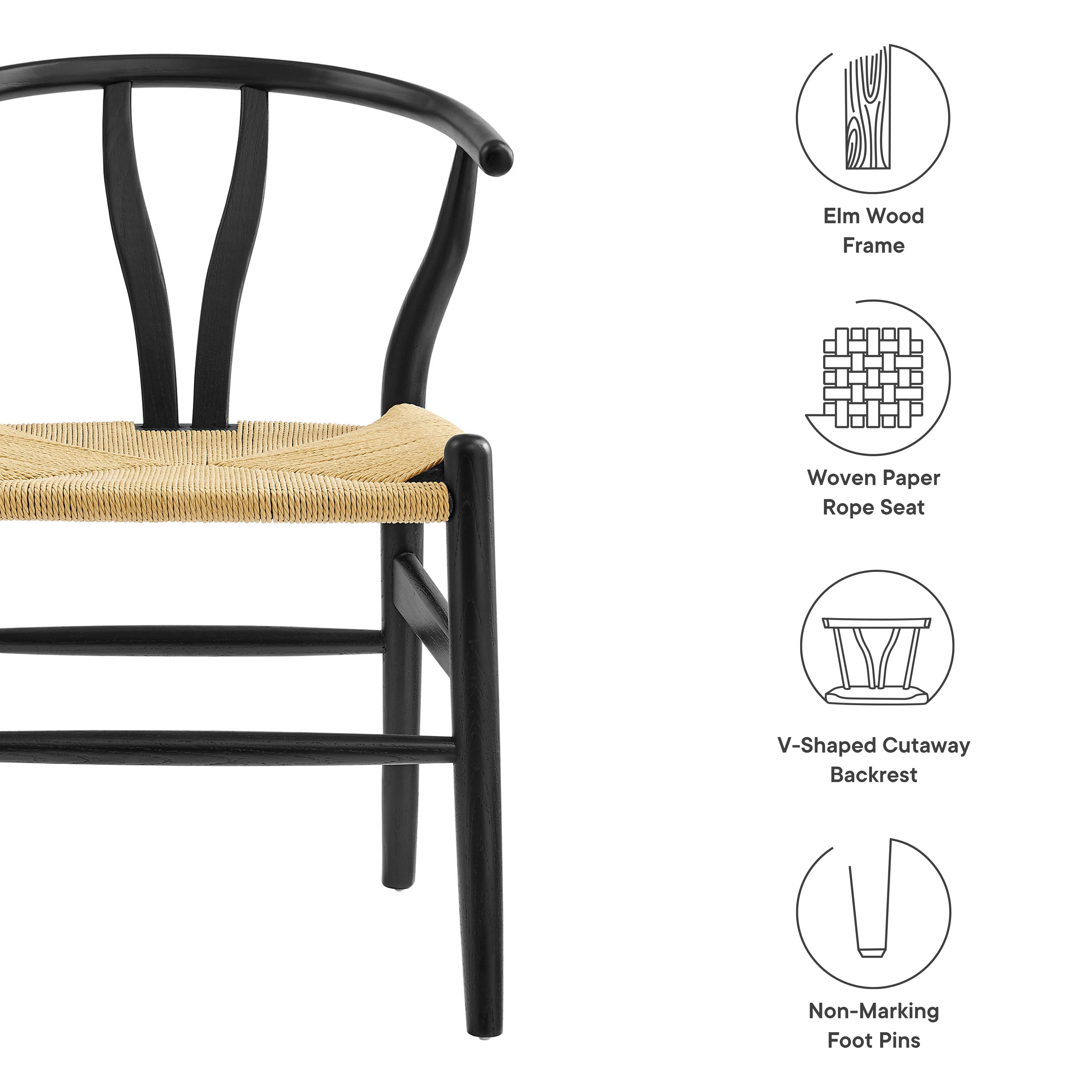 Amish 29" Wood Dining Chair - Gray