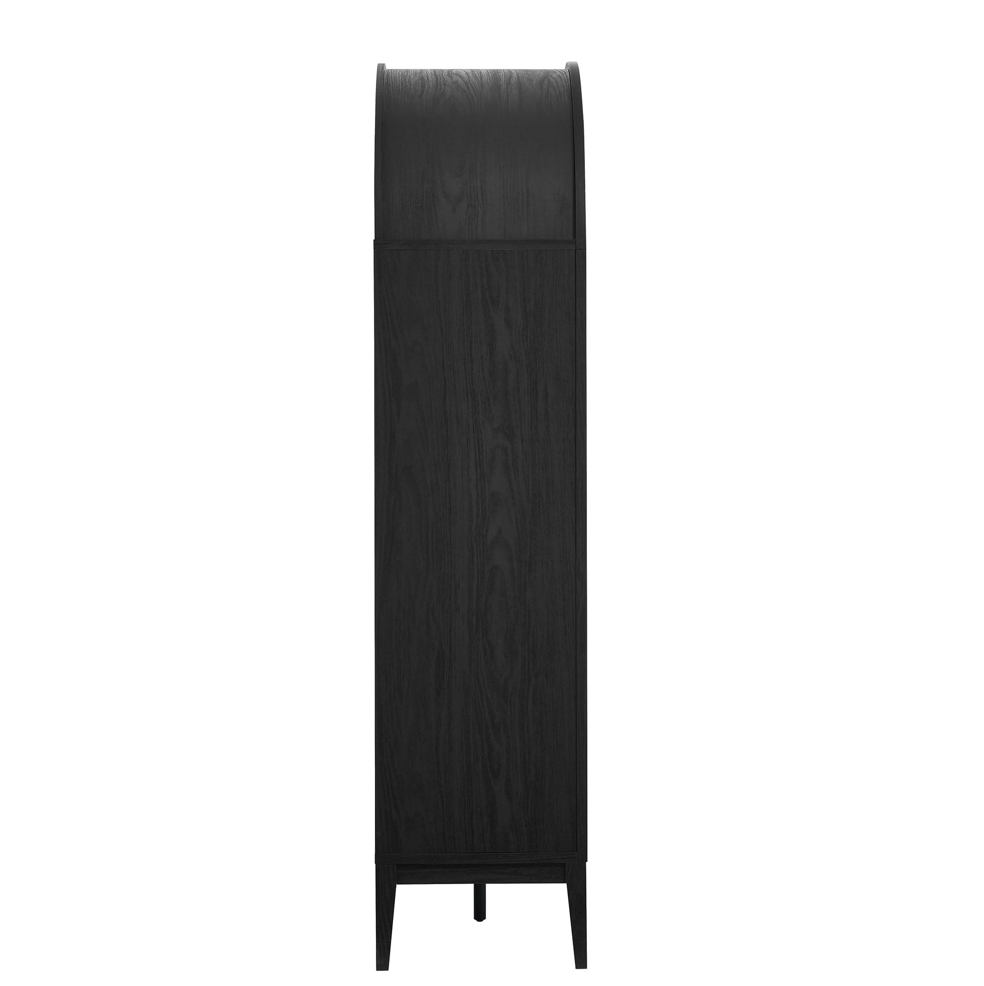 Nolan Arched Bar Cabinet - Walnut Light Oak