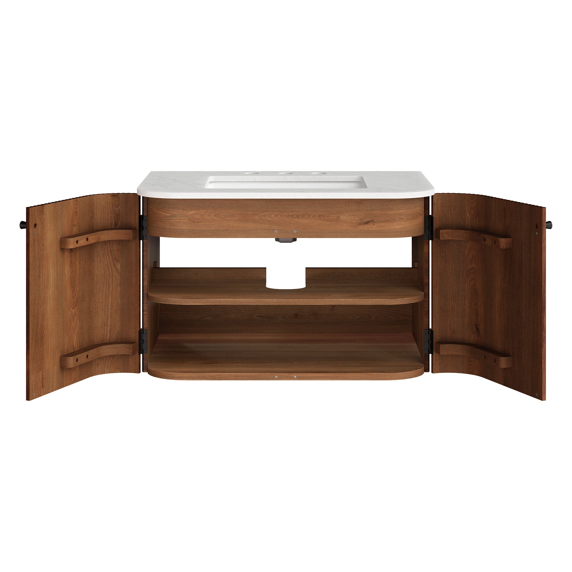 Zia 30" Wall-Mount Bathroom Vanity with Marble Sink
