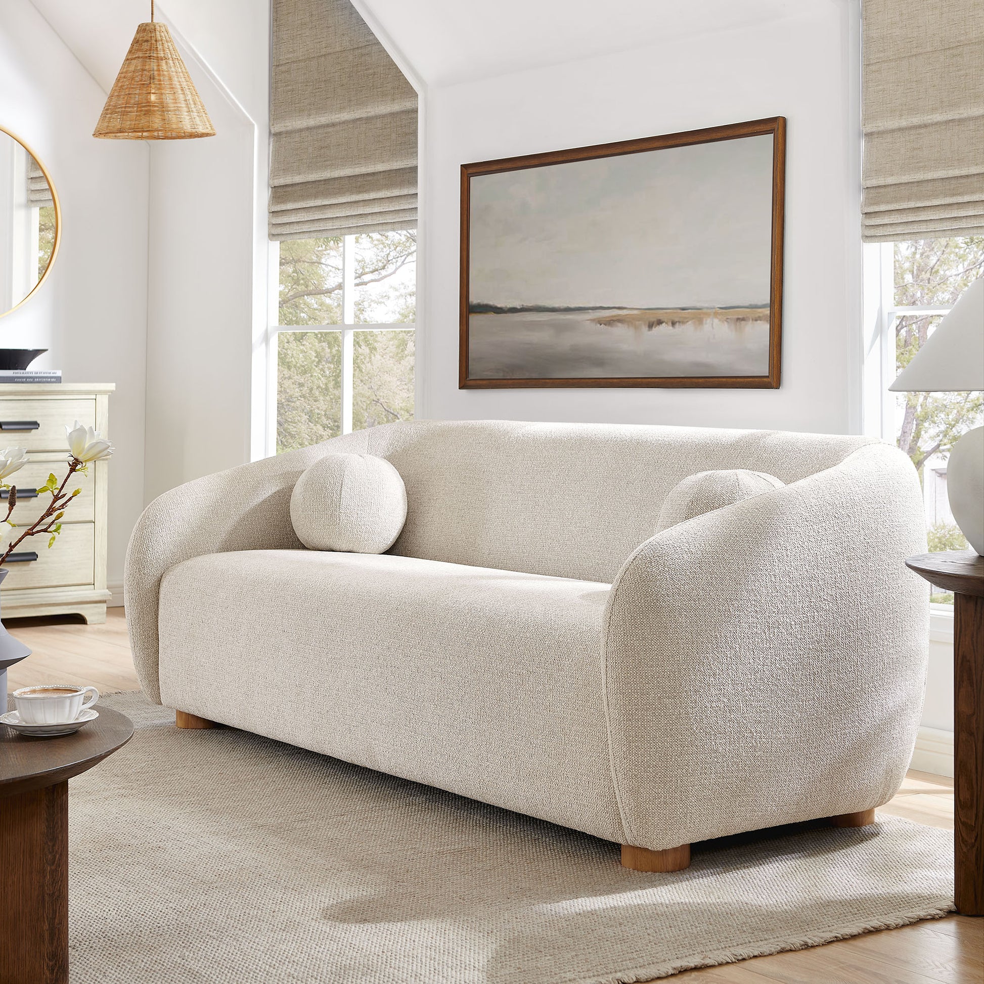 Holland 85" Chenille Fabric Sofa
