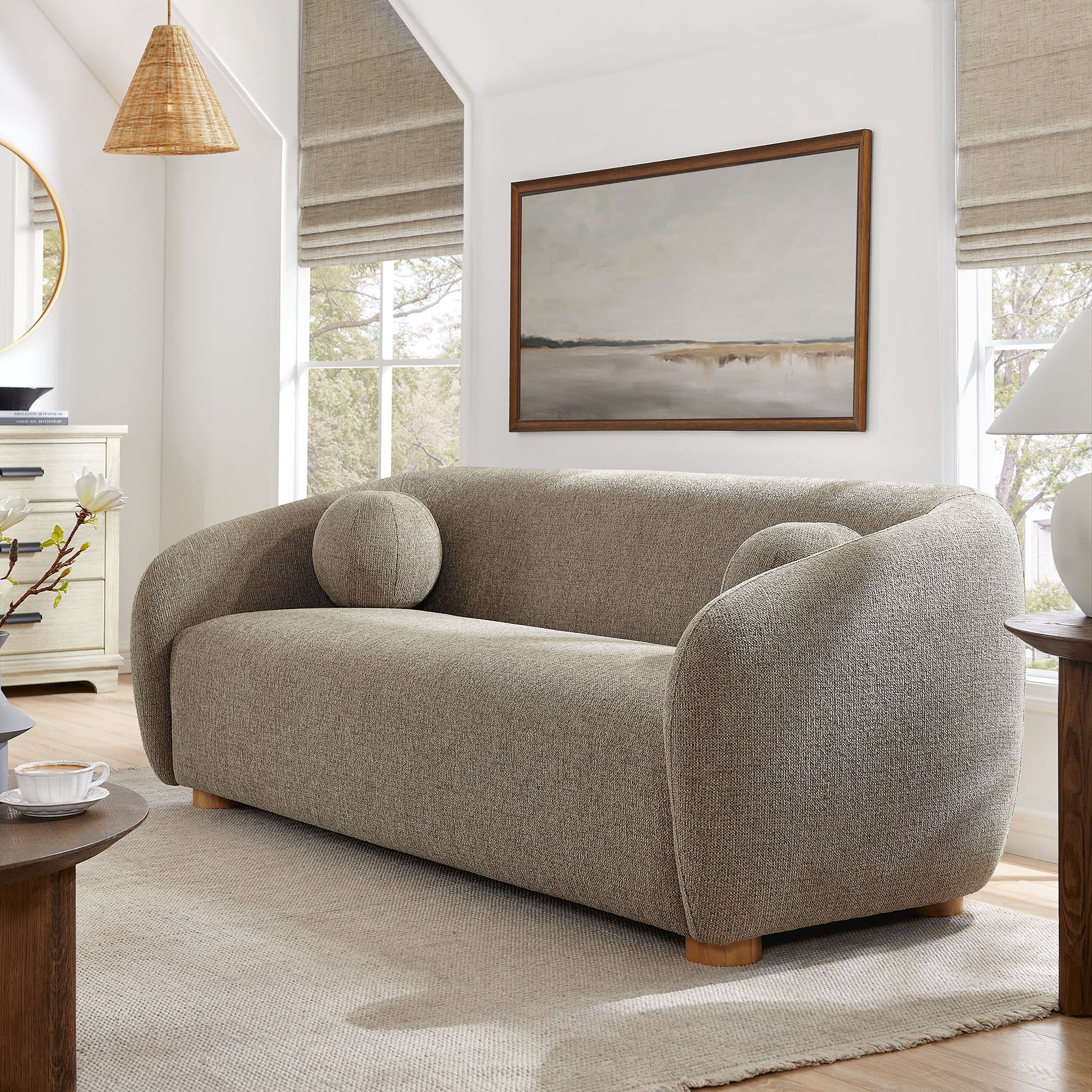 Holland 85" Chenille Fabric Sofa