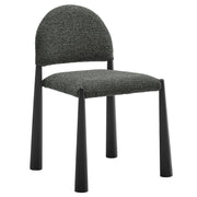 Hayley Upholstered Fabric Dining Side Chair - Black Anthracite