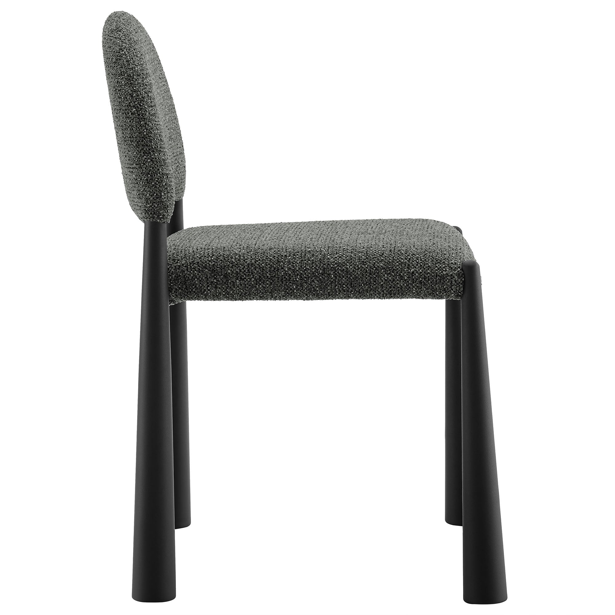 Hayley Upholstered Fabric Dining Side Chair - Brass Cream