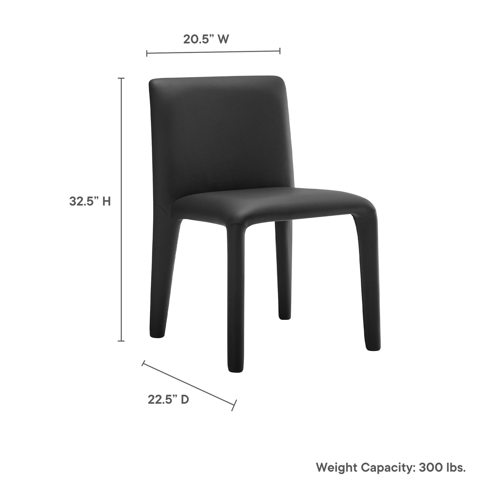 Rhodes Vegan Leather Upholstered Dining Chair - Mushroom Brown