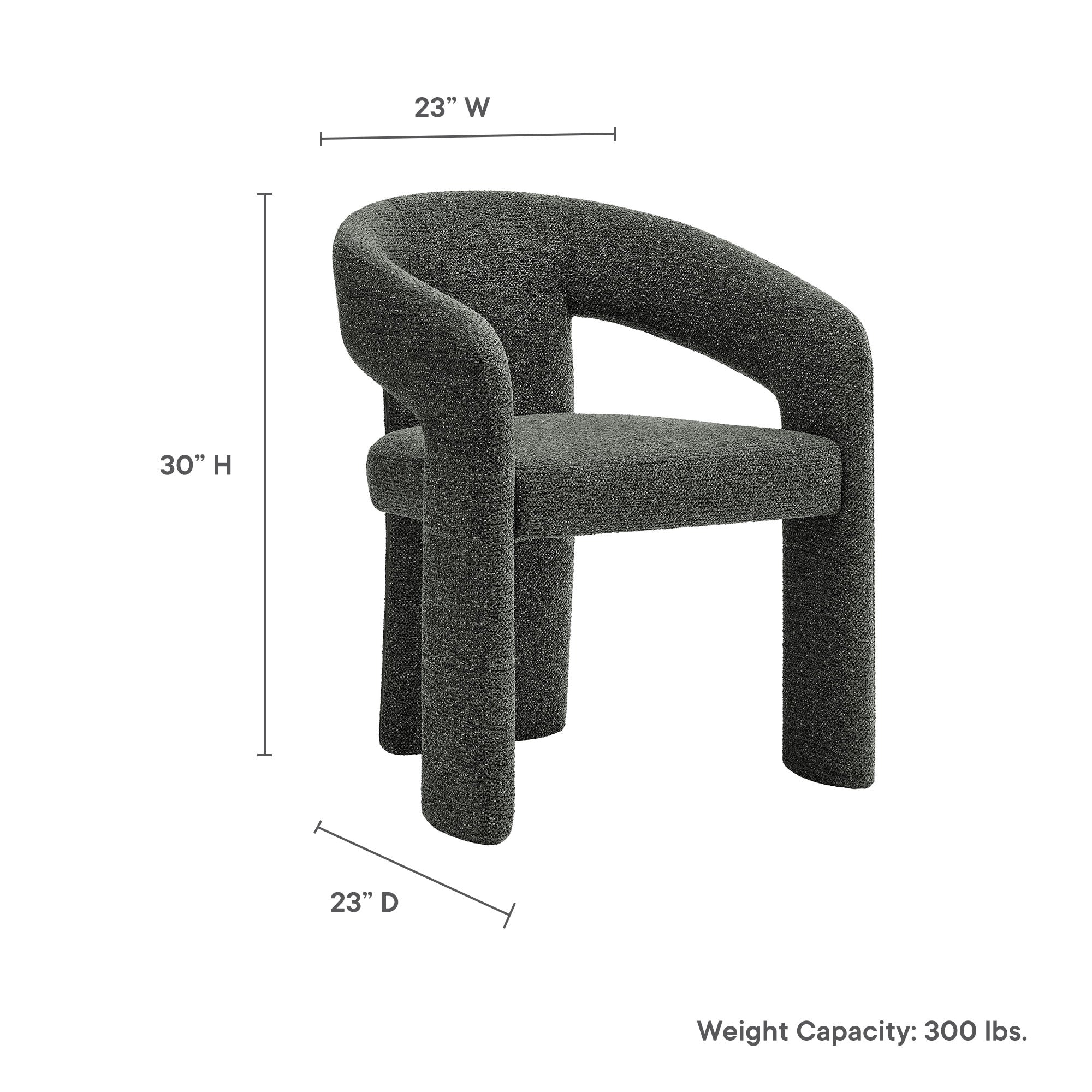 Oslo Barrel Fabric Upholstered Dining Accent Chair - Dove Gray