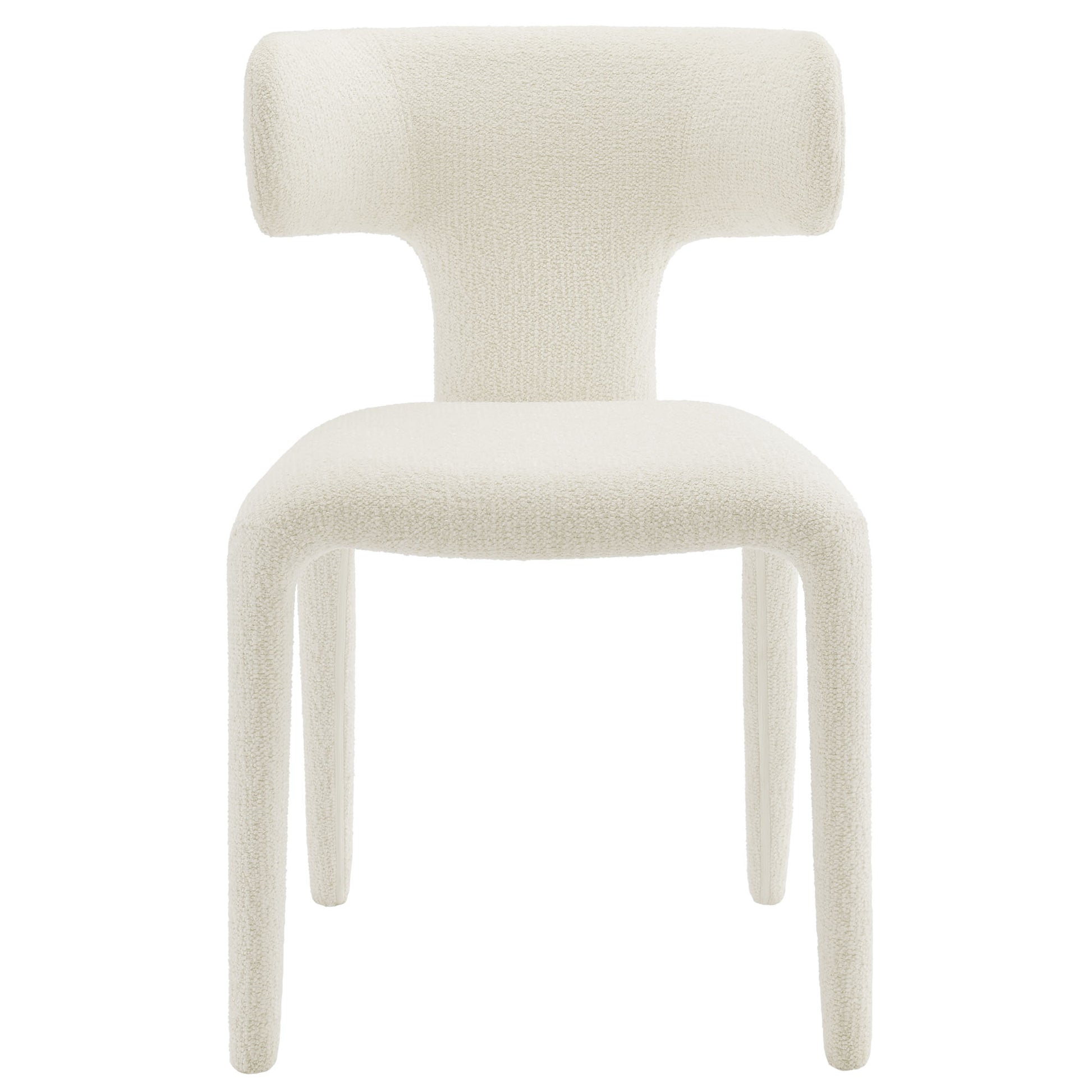 Stellan Curved Back Boucle Upholstered Dining Chair Set of Two