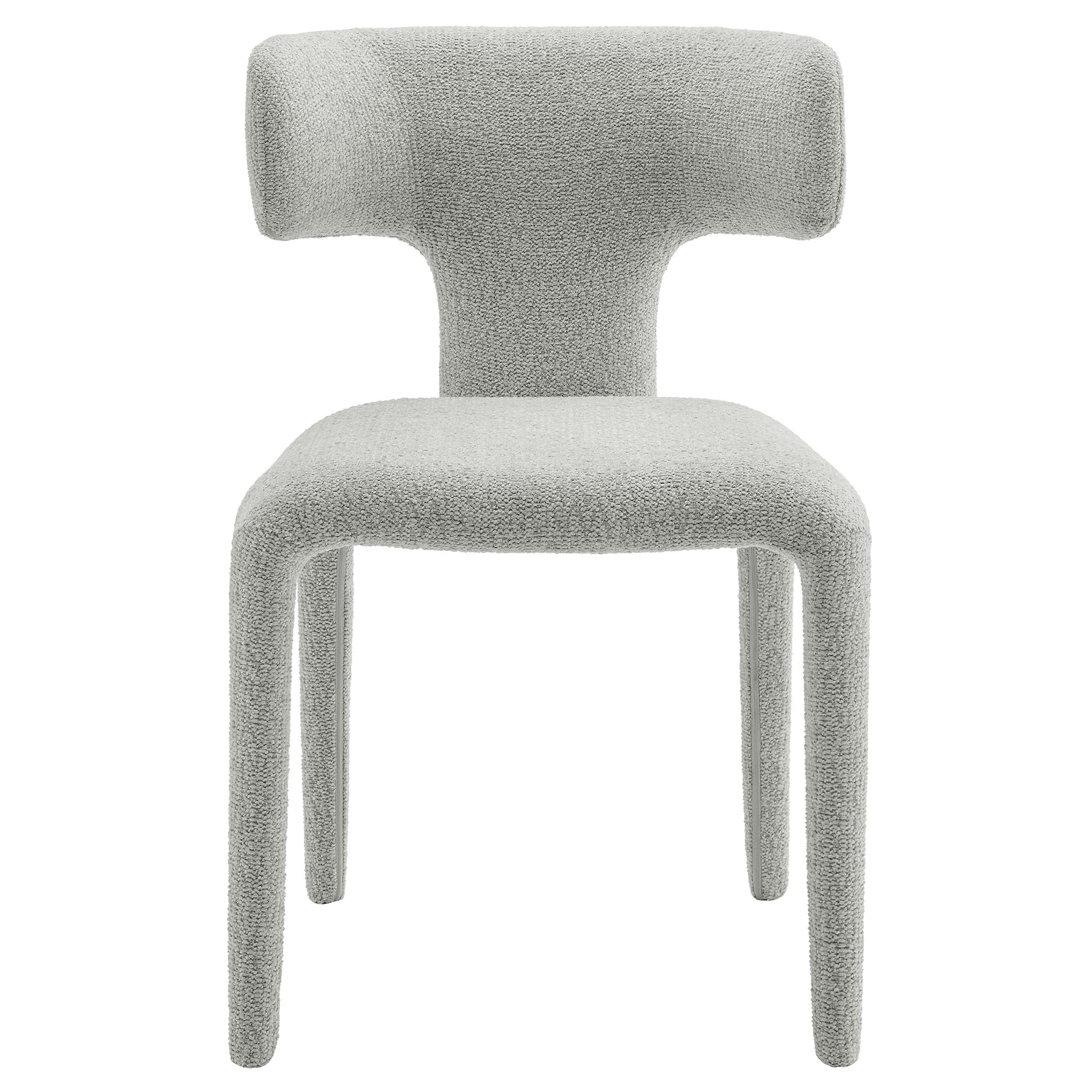 Stellan Curved Back Boucle Upholstered Dining Chair Set of Two