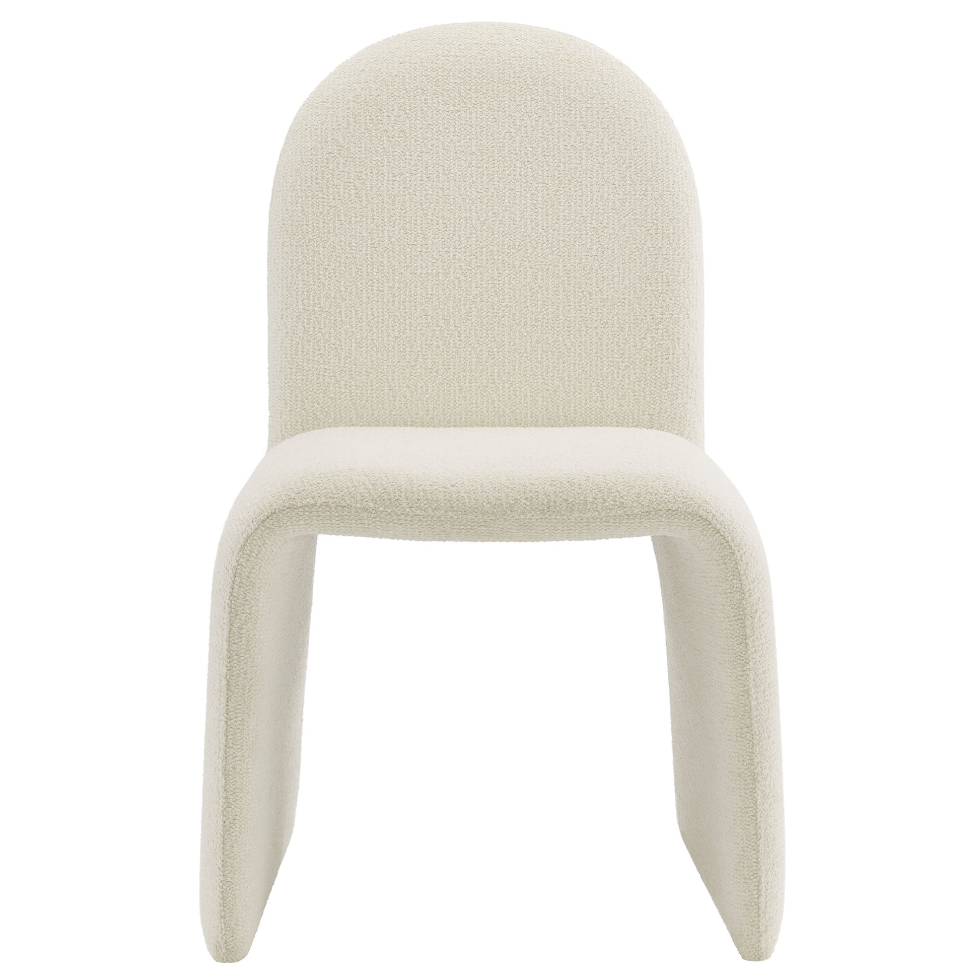Junia Boucle Upholstered Arch Armless Dining Chair