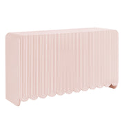 Dahlia Fluted and Scalloped Sideboard Storage Cabinet - Soft Pink