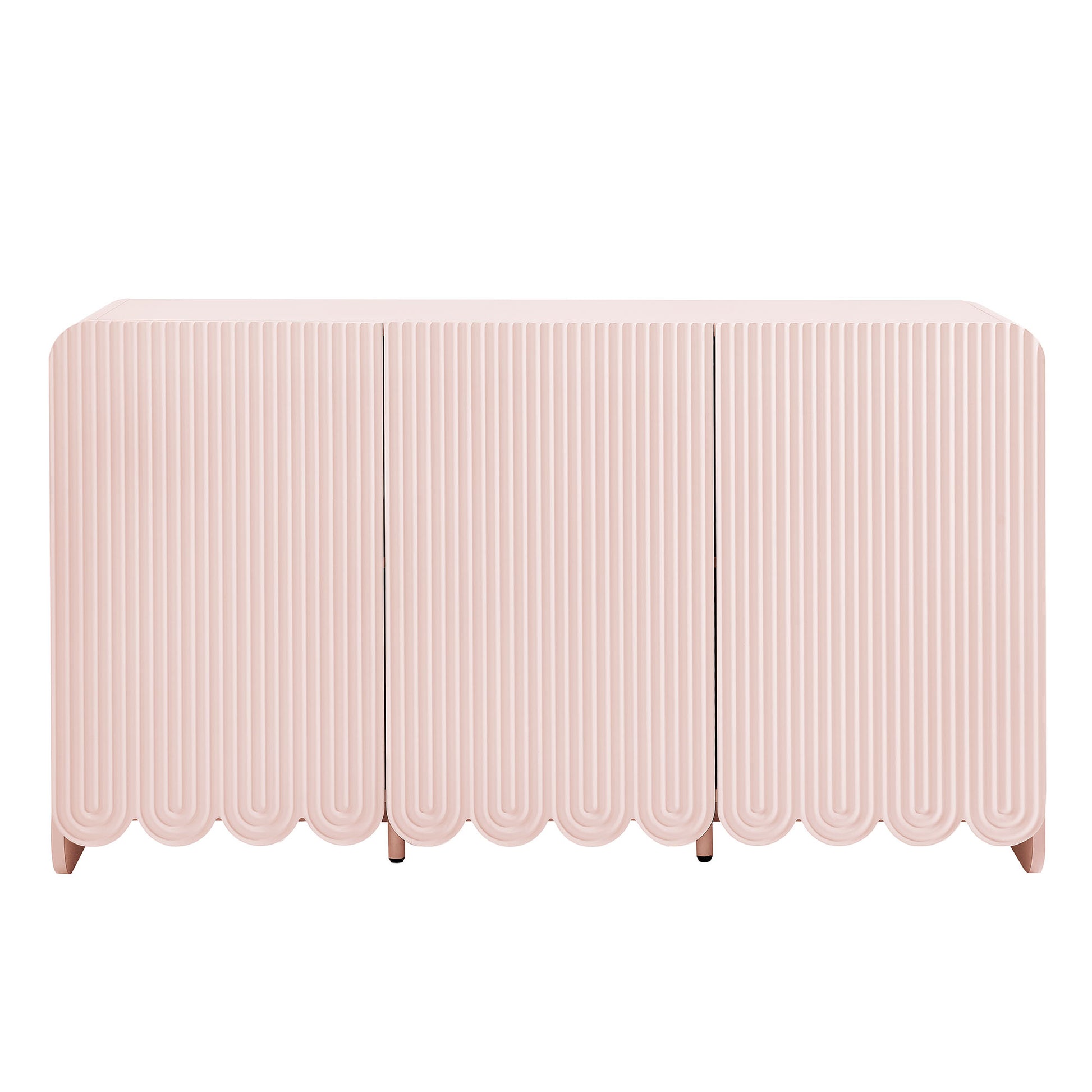 Dahlia Fluted and Scalloped Sideboard Storage Cabinet