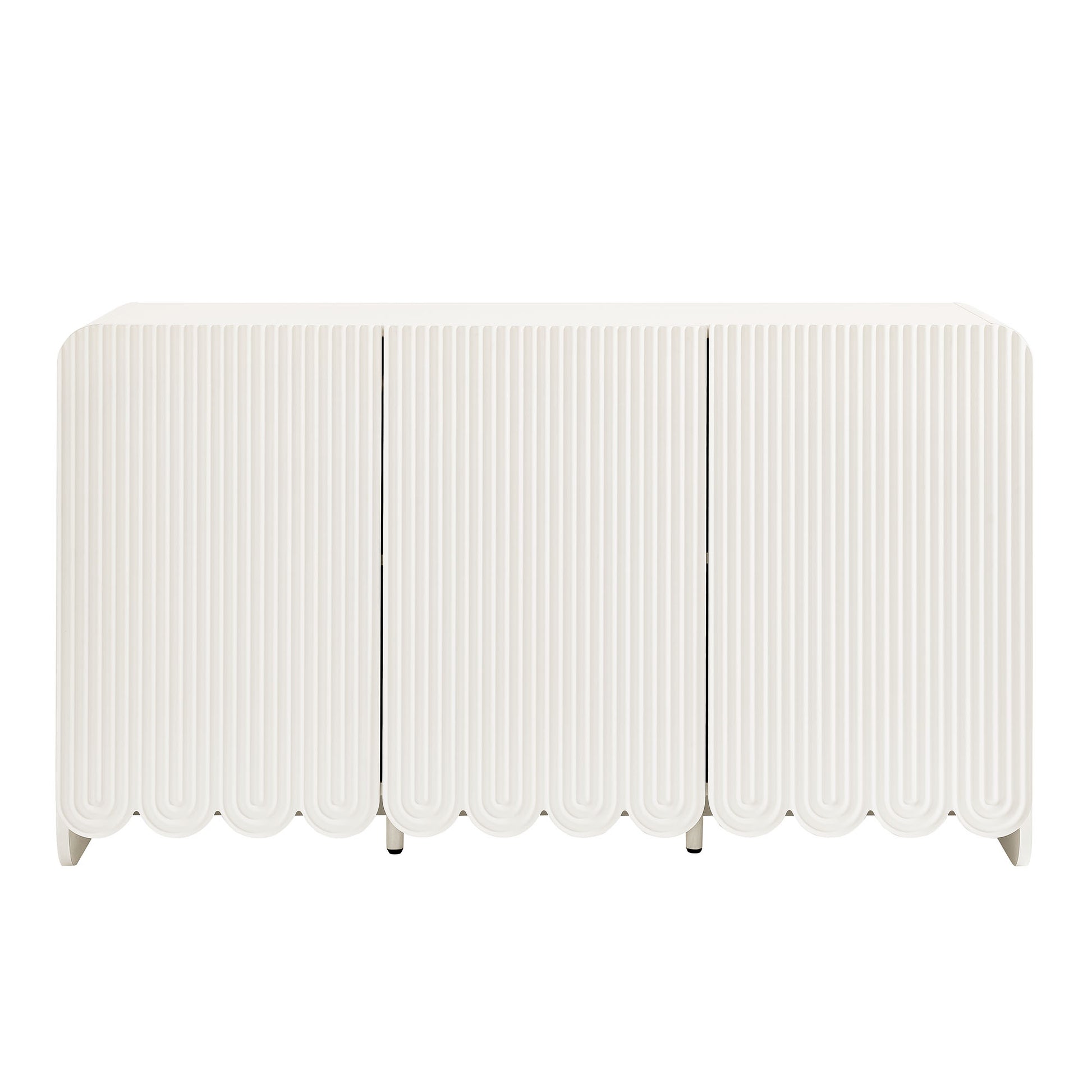 Dahlia Fluted and Scalloped Sideboard Storage Cabinet