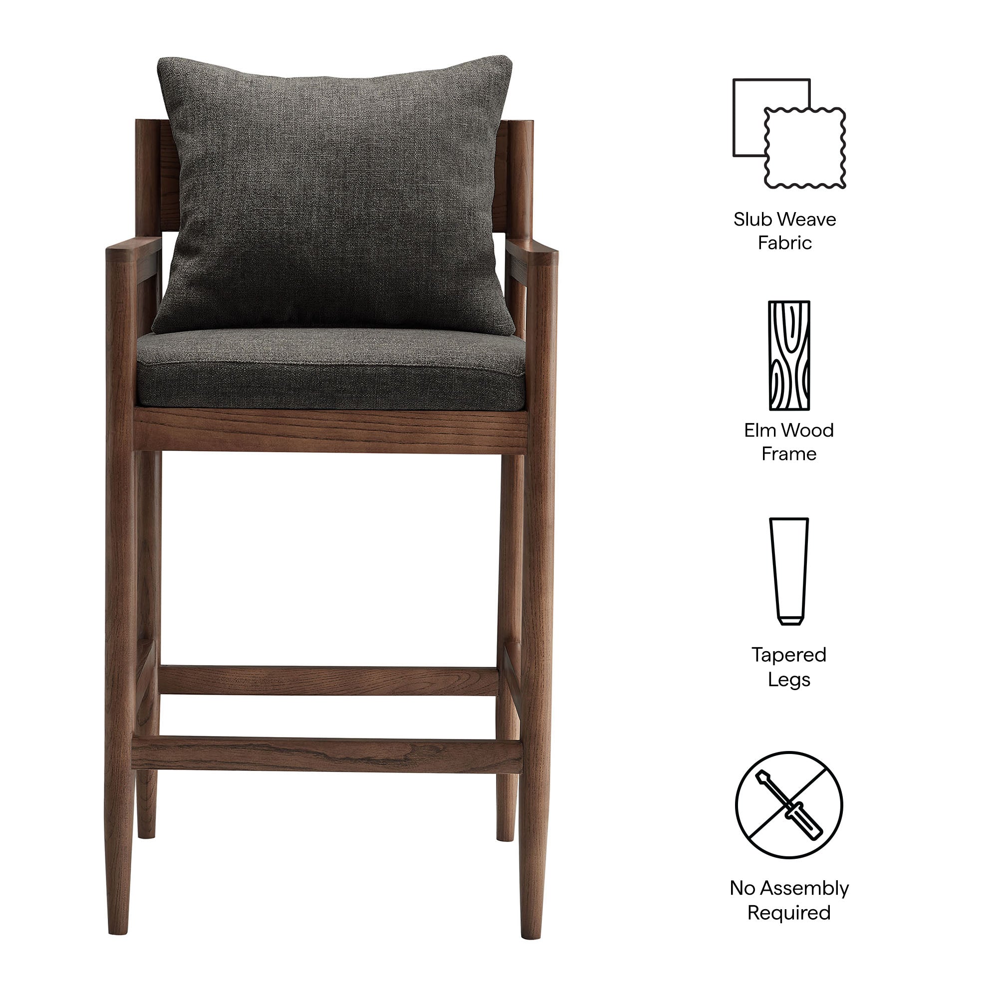 Remington Wood Bar Stool - Salt