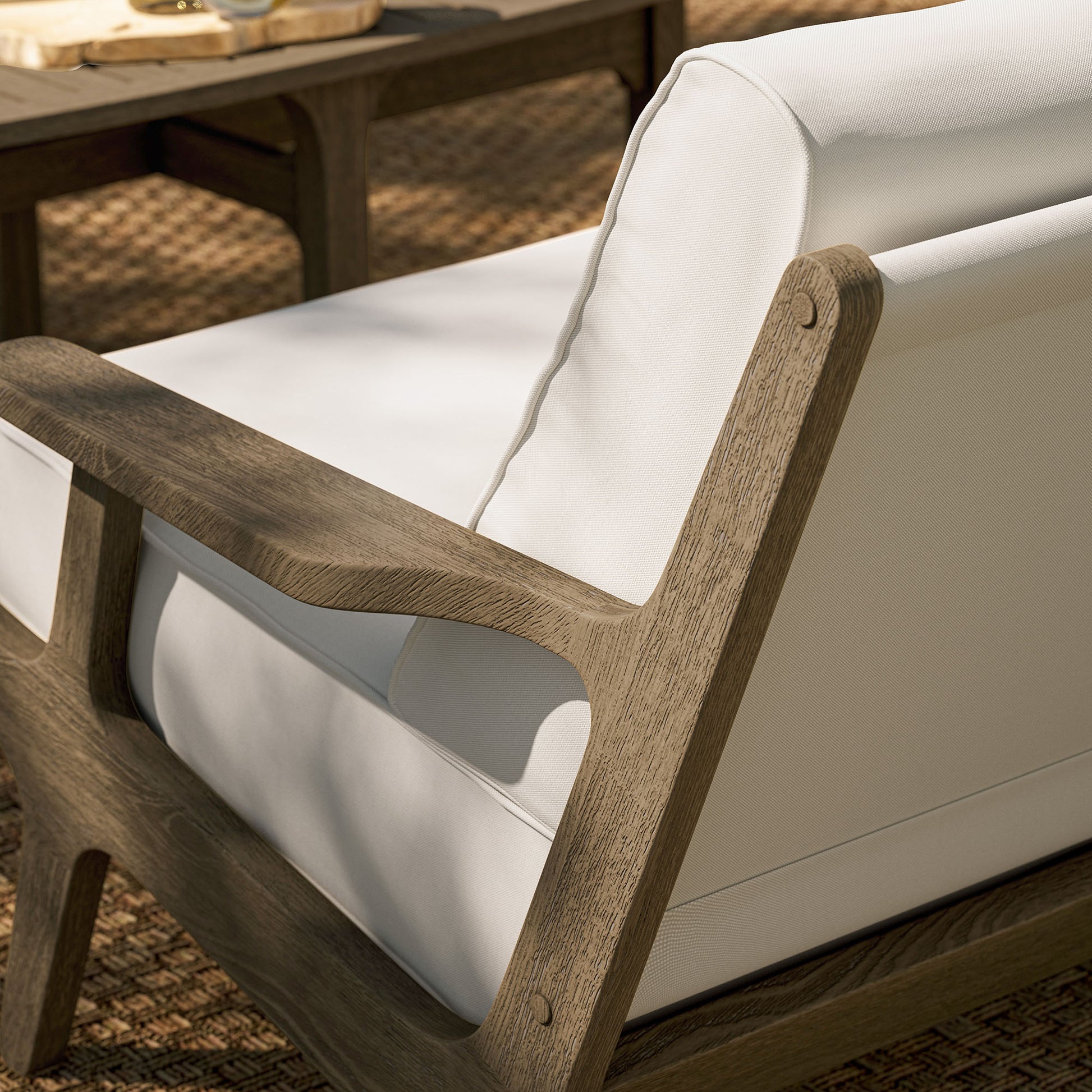 Saratoga Outdoor Teak Wood Loveseat