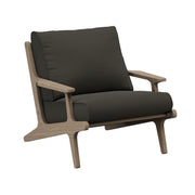 Saratoga Outdoor Teak Wood Armchair - Weathered Gray Flint