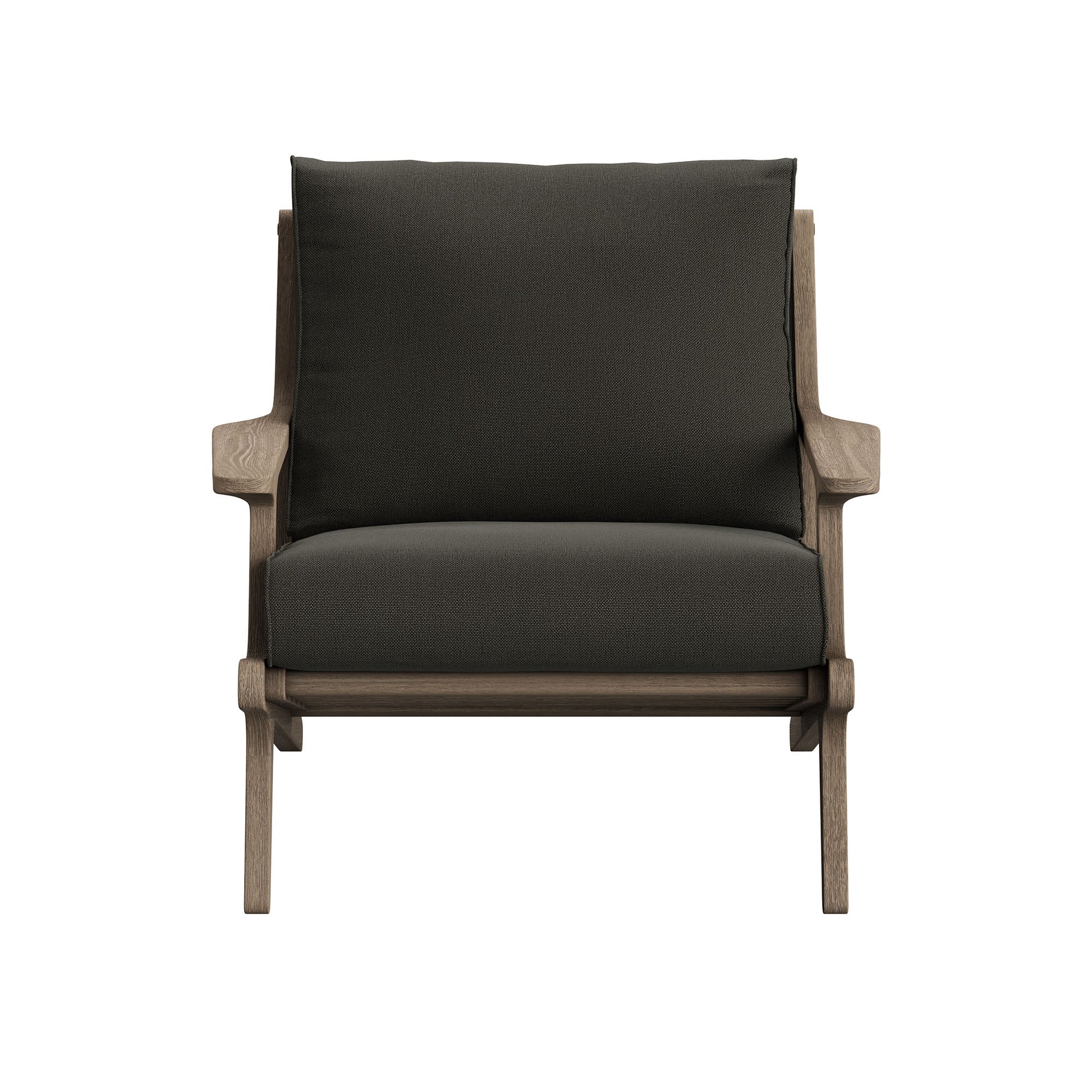 Saratoga Outdoor Teak Wood Chair and Ottoman Set