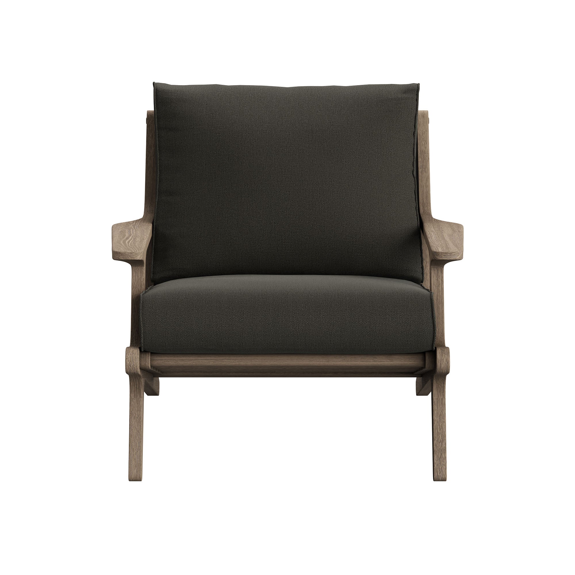 Saratoga Outdoor Teak Wood Chair and Ottoman Set