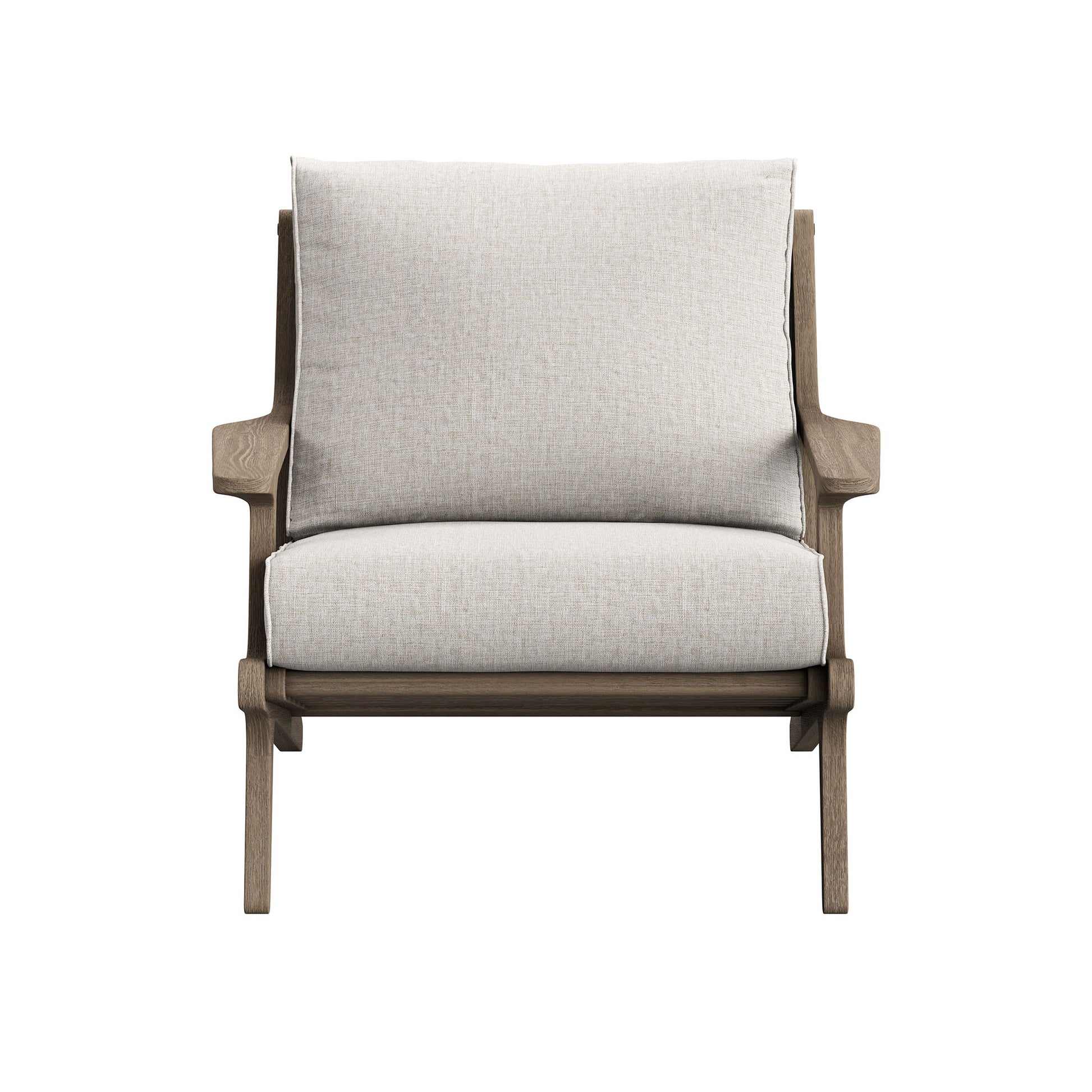 Saratoga Outdoor Teak Wood Chair and Ottoman Set