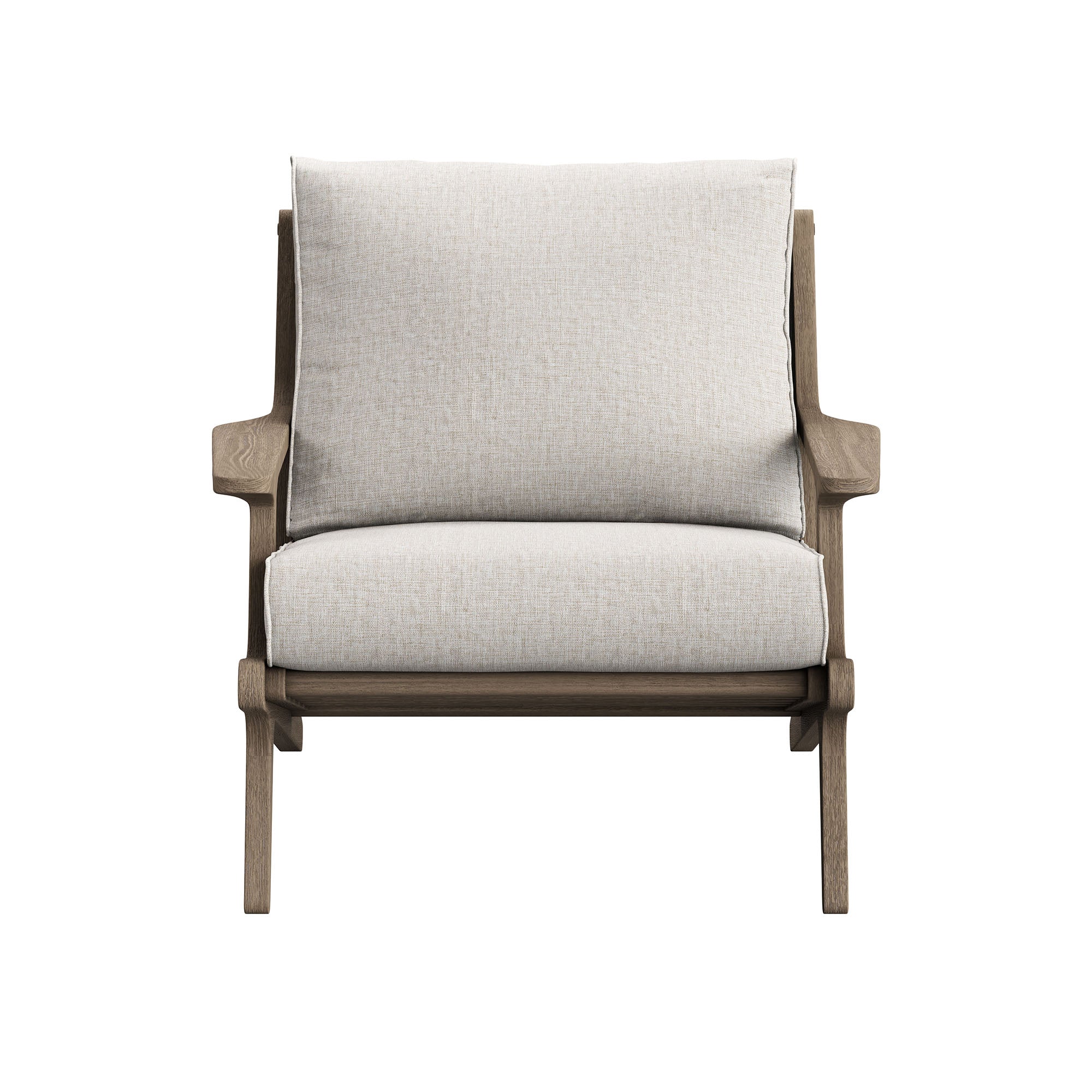 Saratoga Outdoor Teak Wood Chair and Ottoman Set