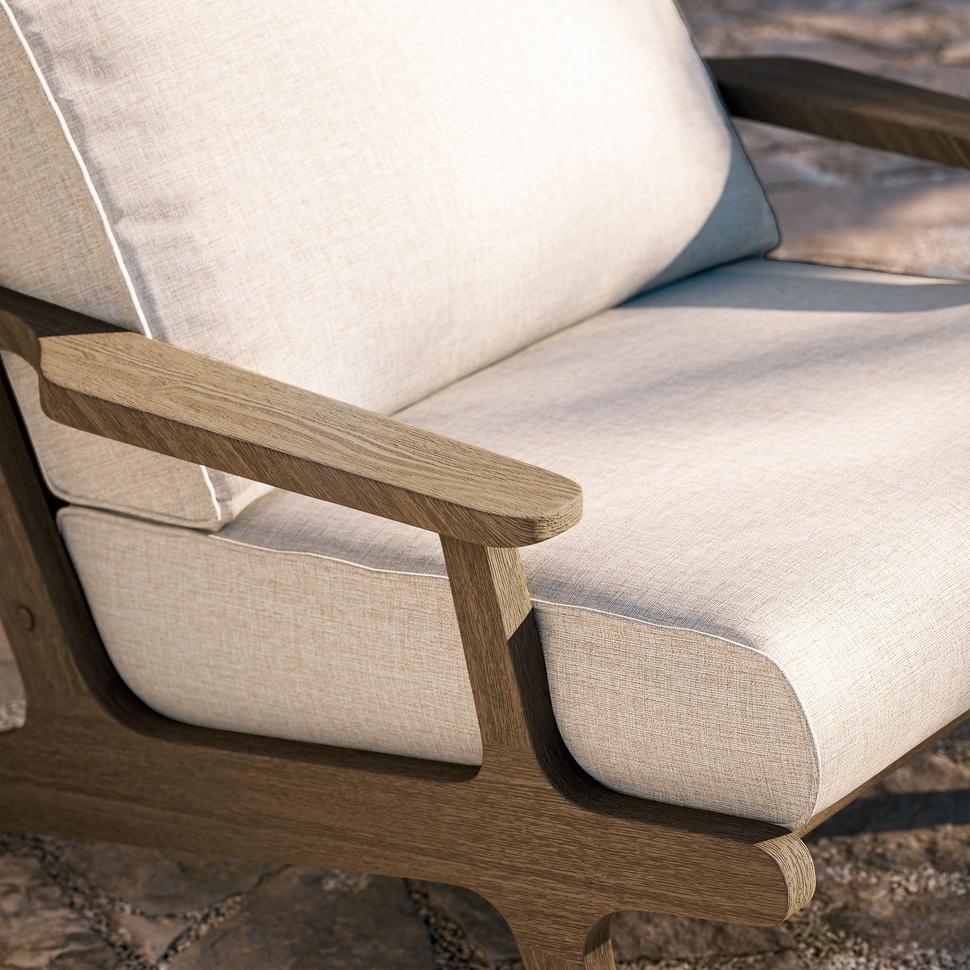 Saratoga Outdoor Teak Wood Armchair