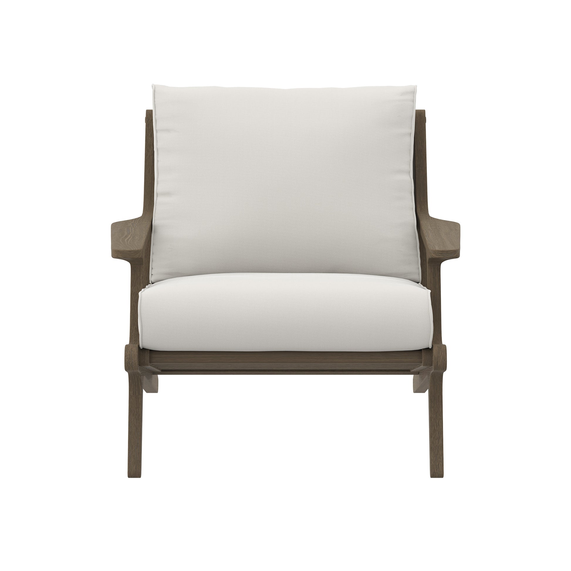 Saratoga Outdoor Teak Wood Chair and Ottoman Set